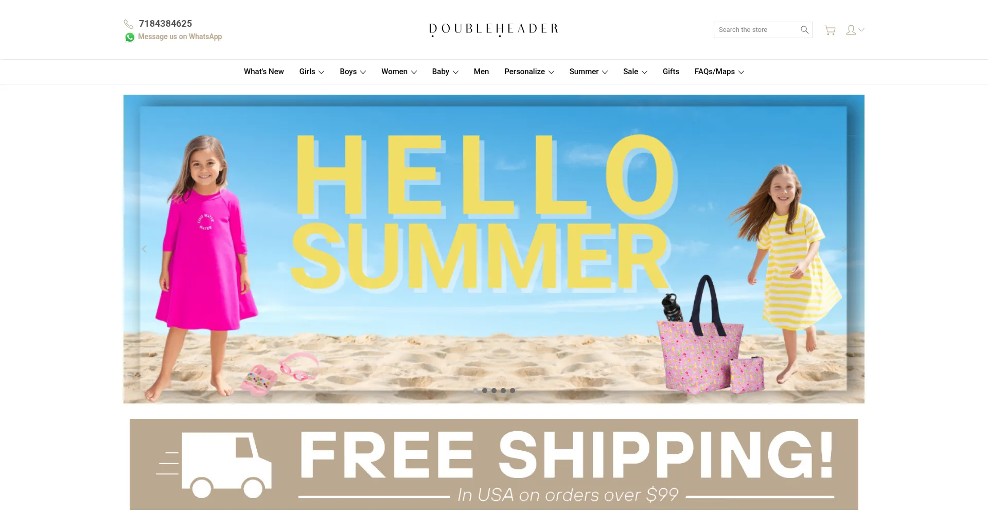 Website screenshot of Doubleheaderusa.com