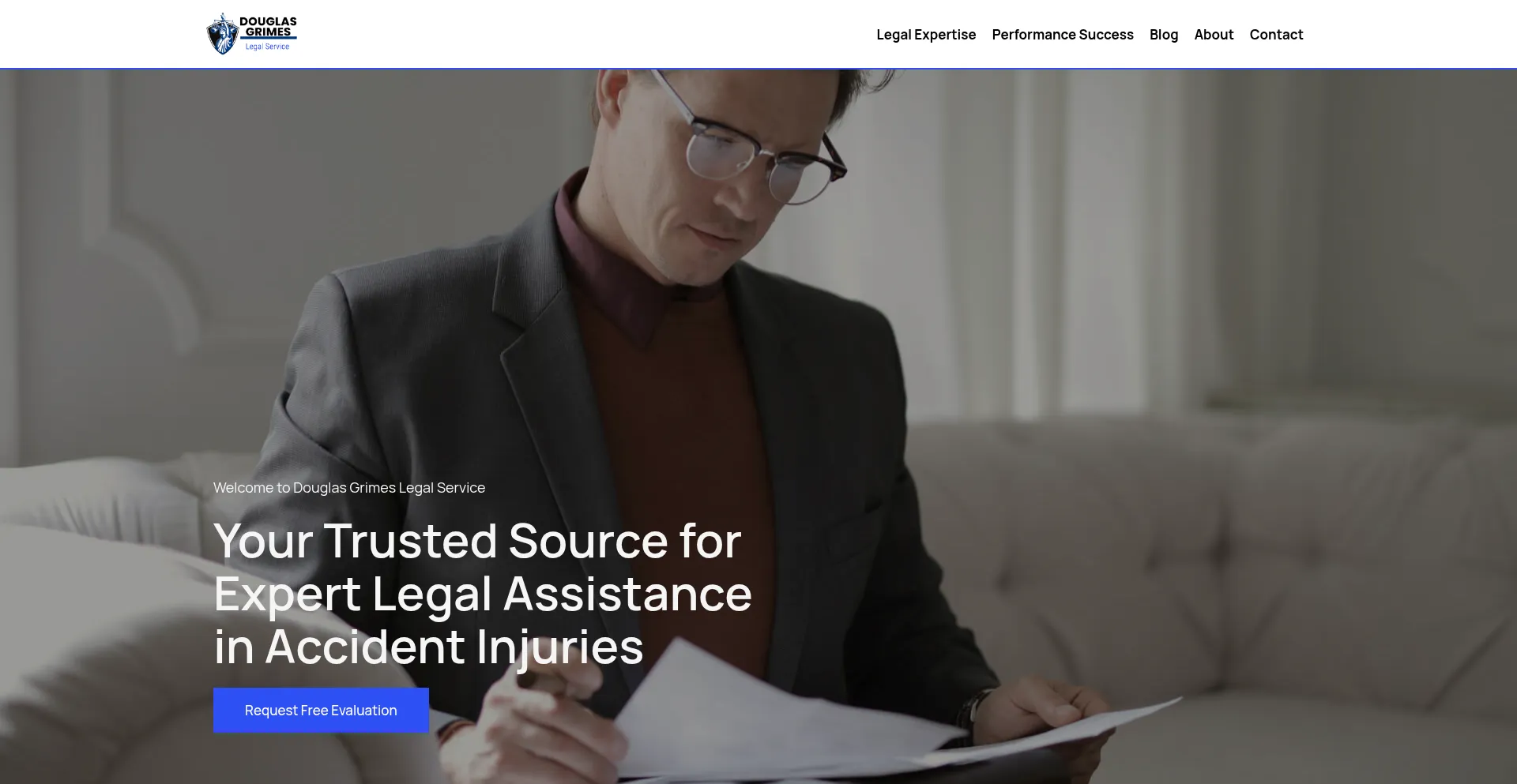 Website screenshot of Douglasgrimes.com