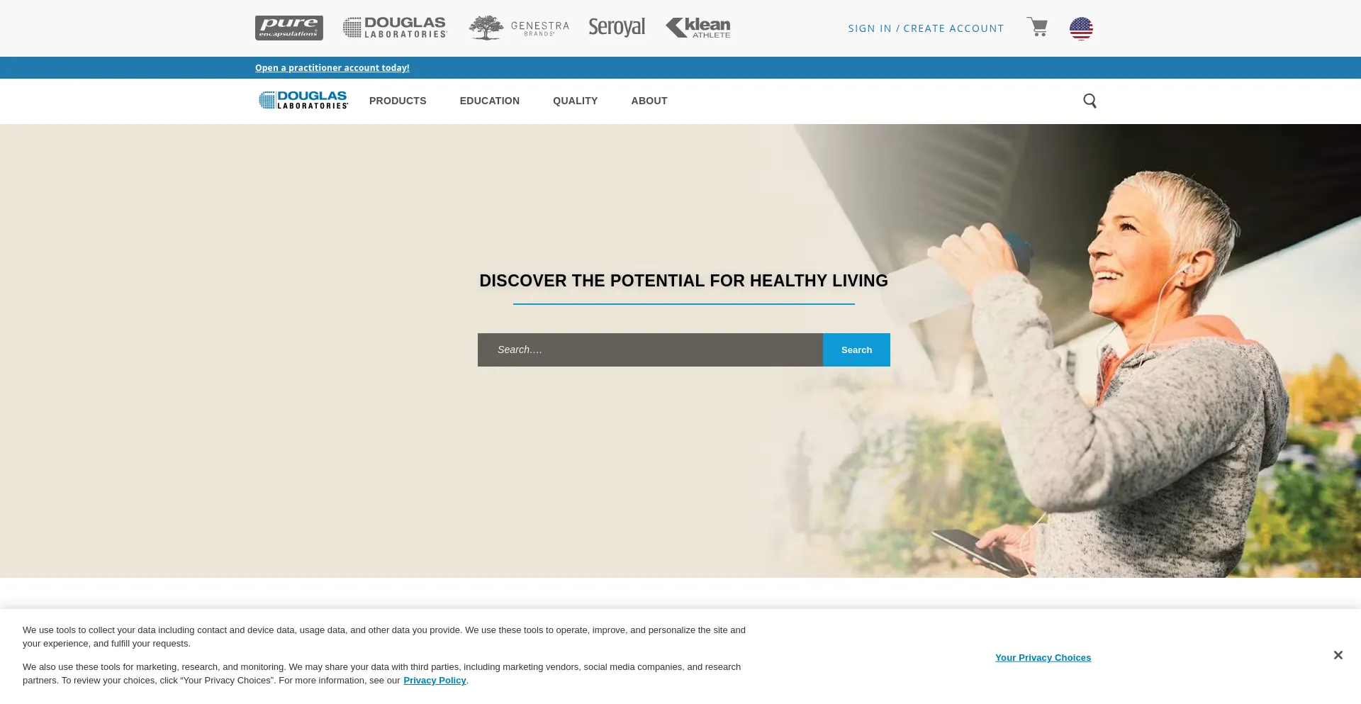 Website screenshot of Douglaslabs.com
