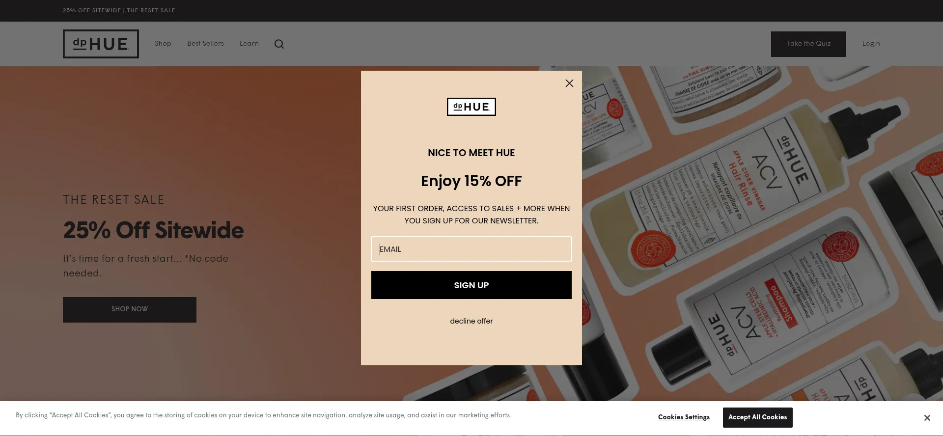 Website screenshot of Dphue.com