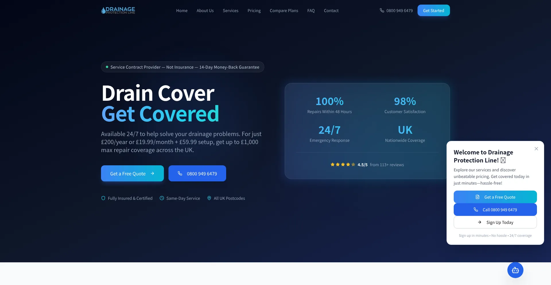 Drainageprotectionline.co.uk