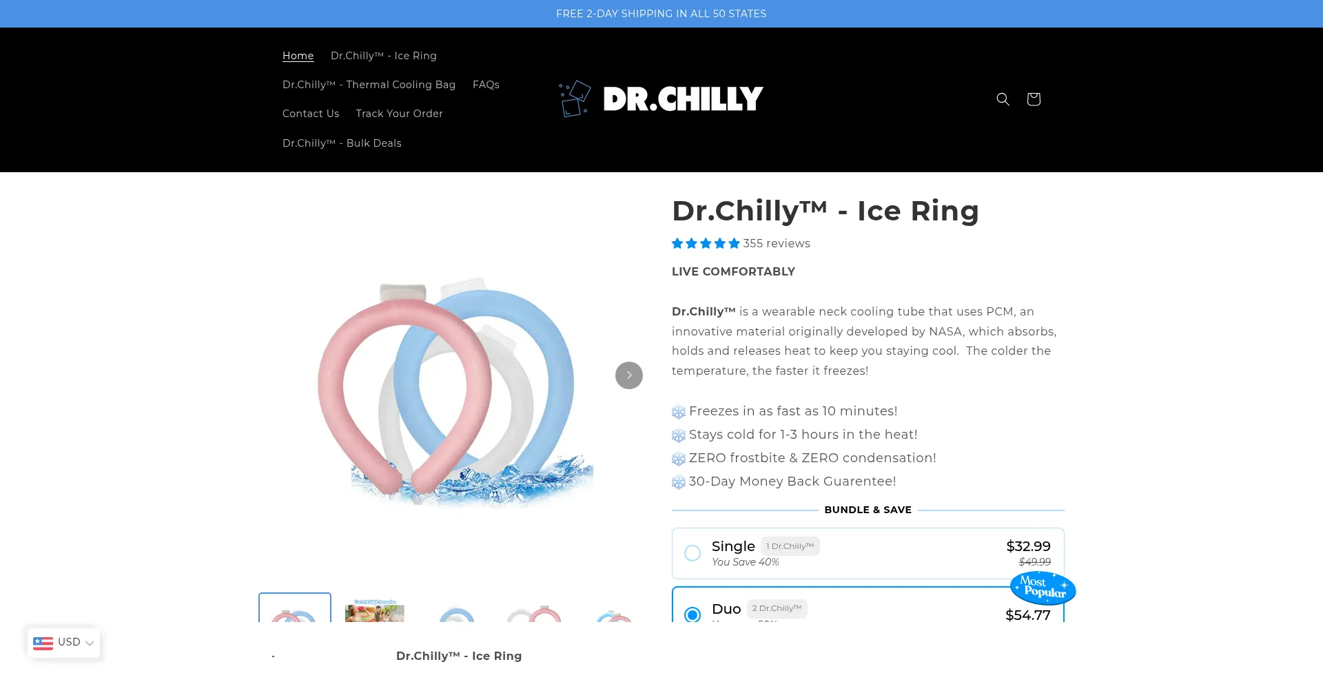 Website screenshot of Drchilly.com