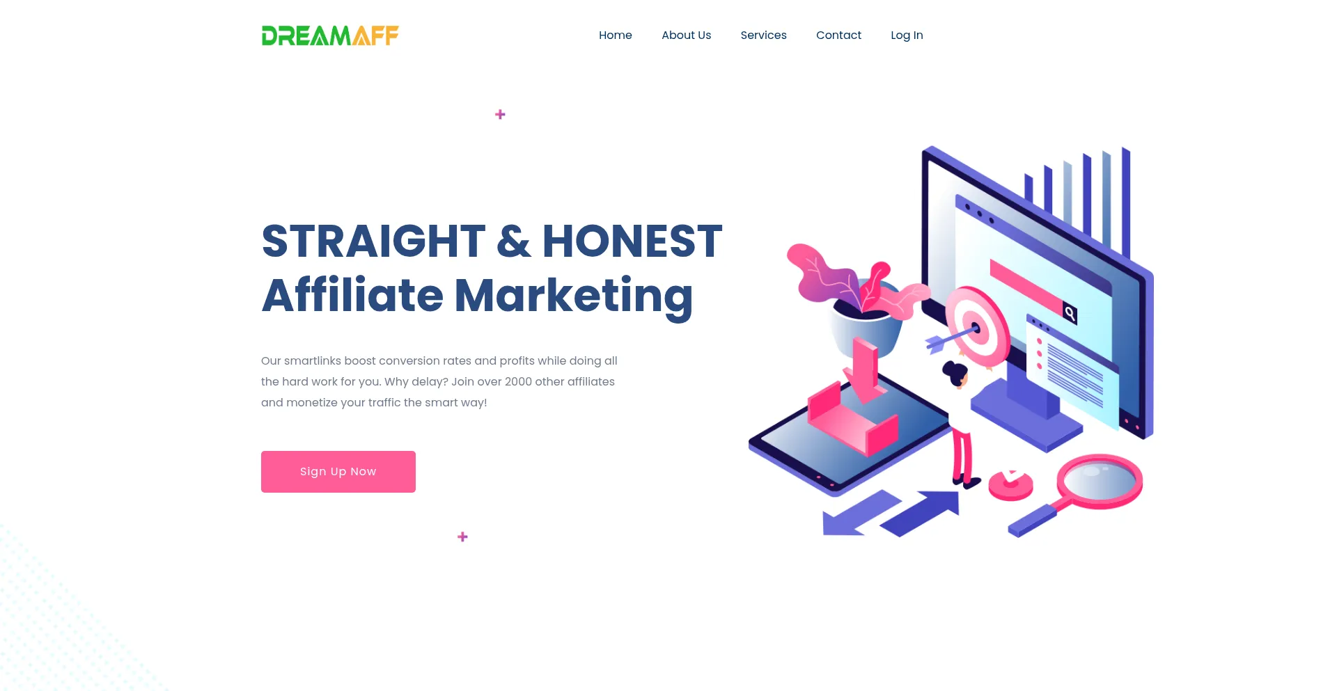 Website screenshot of Dreamaff.com