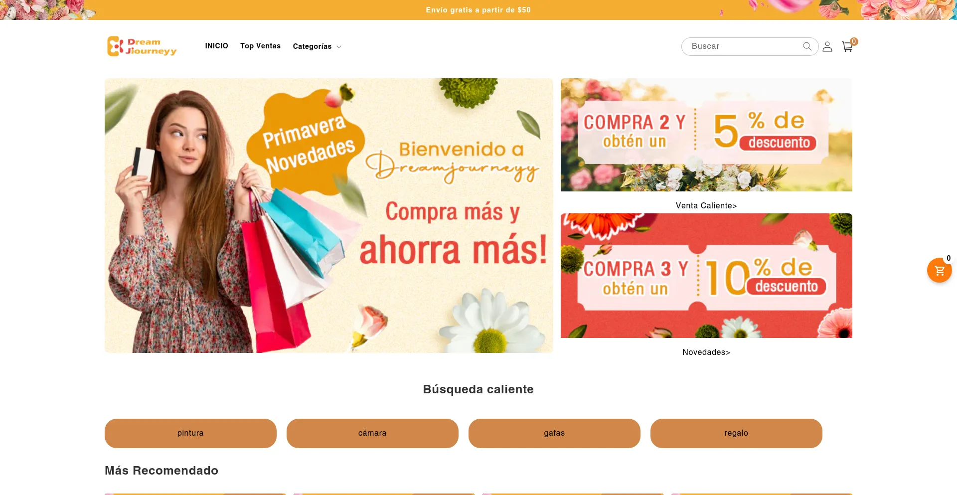 Website screenshot of Dreamjourneyy.com