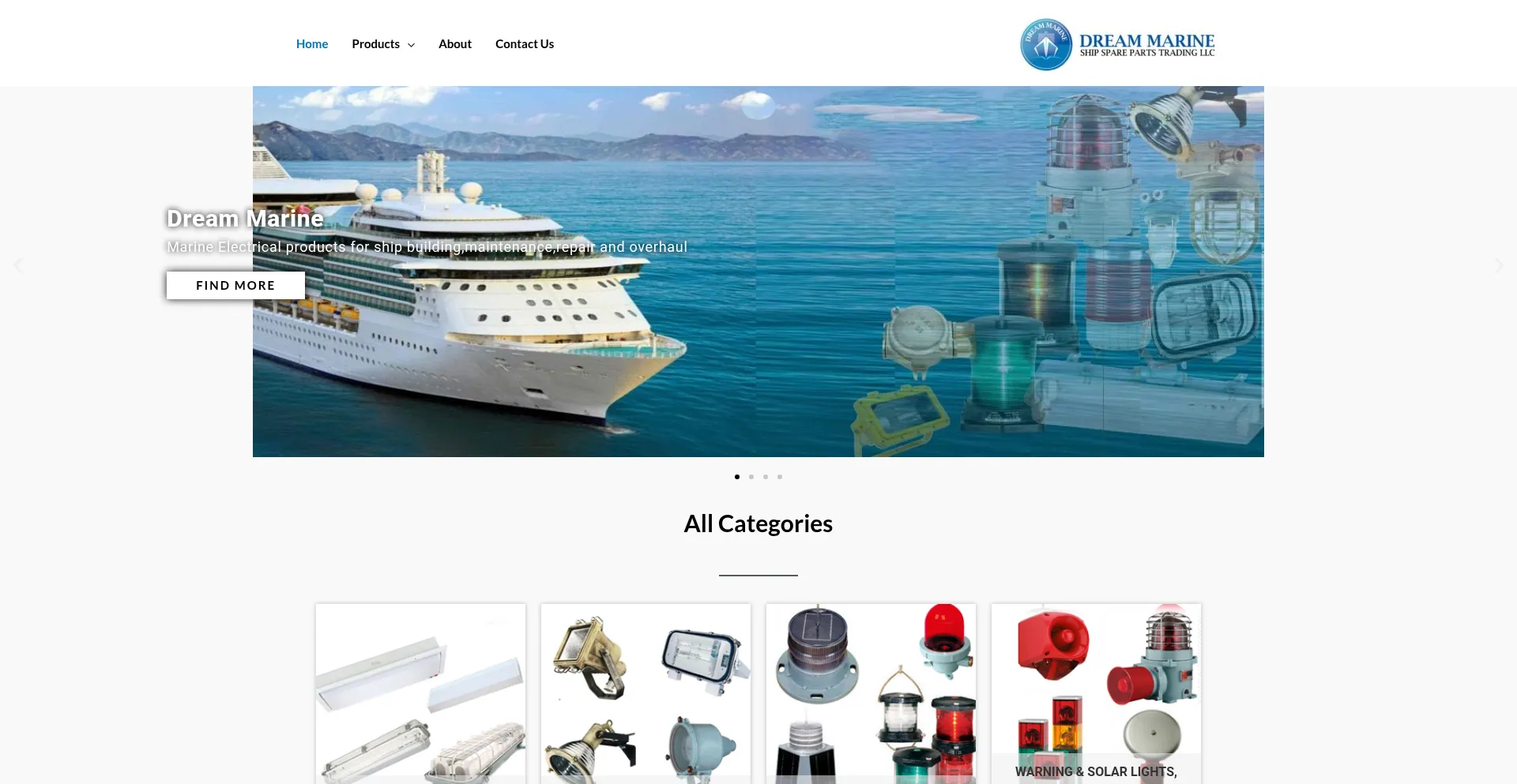 Website screenshot of Dreammarinedubai.com