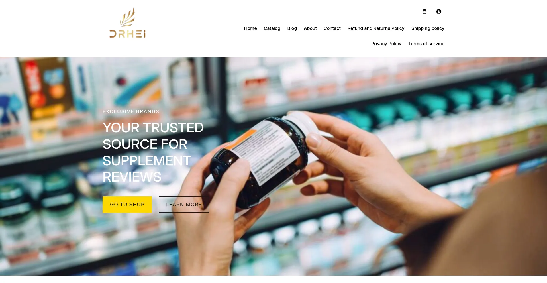 Website screenshot of Drhei.com