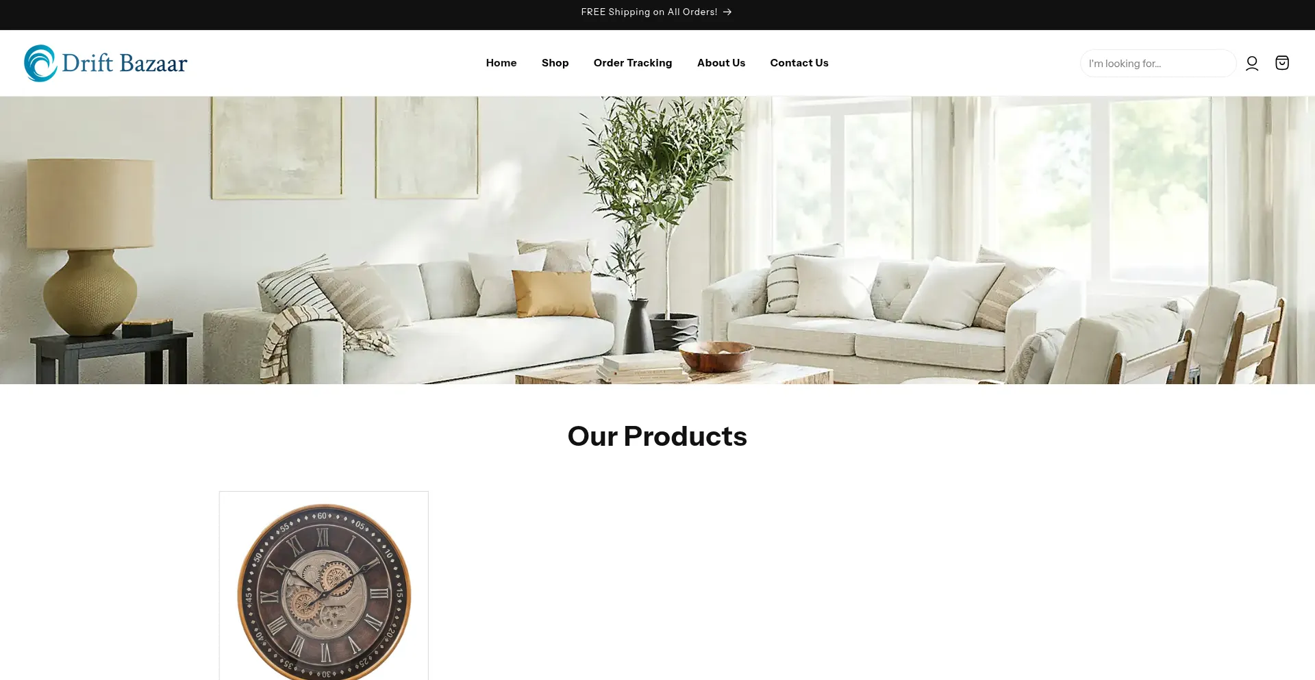 Website screenshot of Driftbazaar.com
