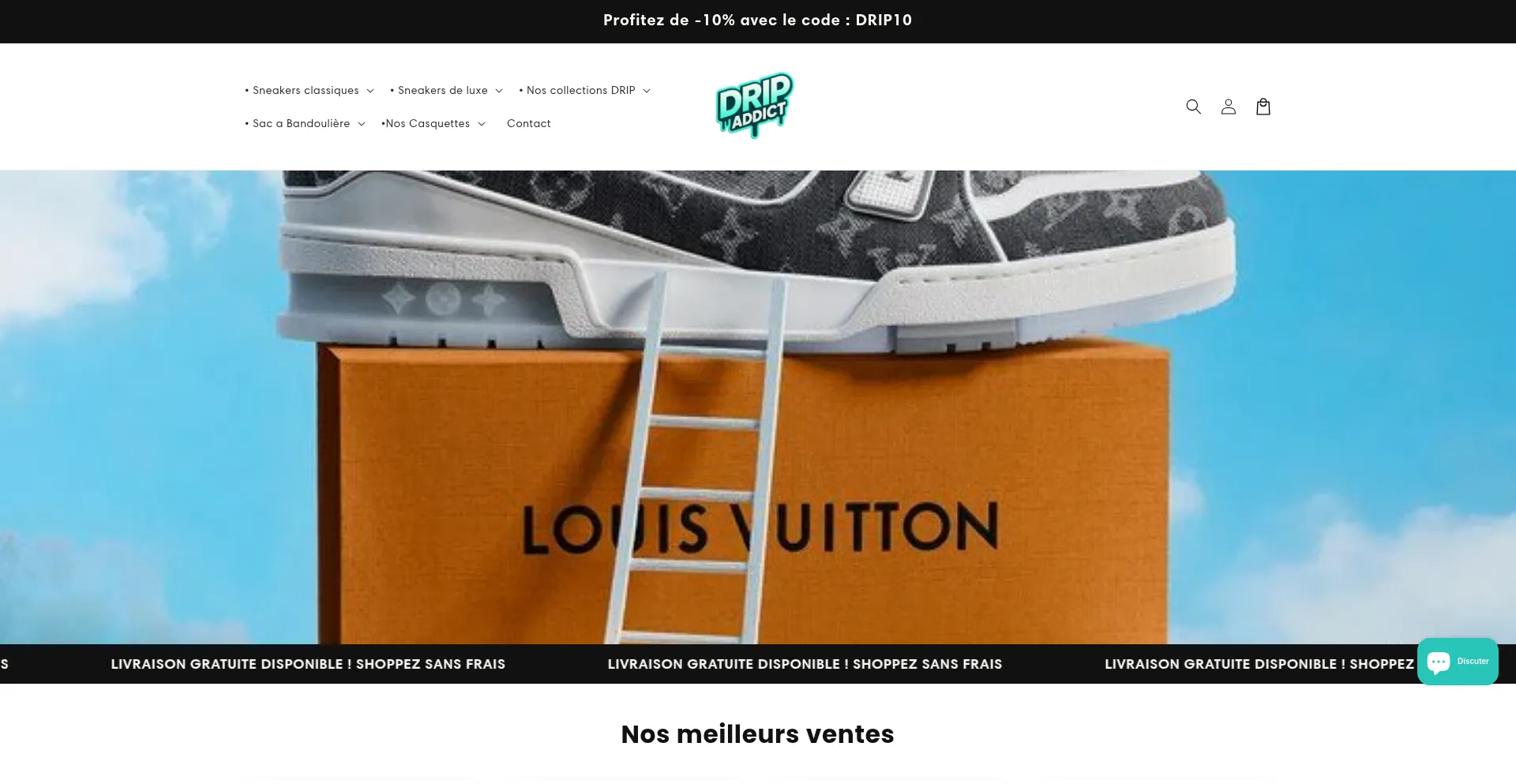 Website screenshot of Drip-addict.fr