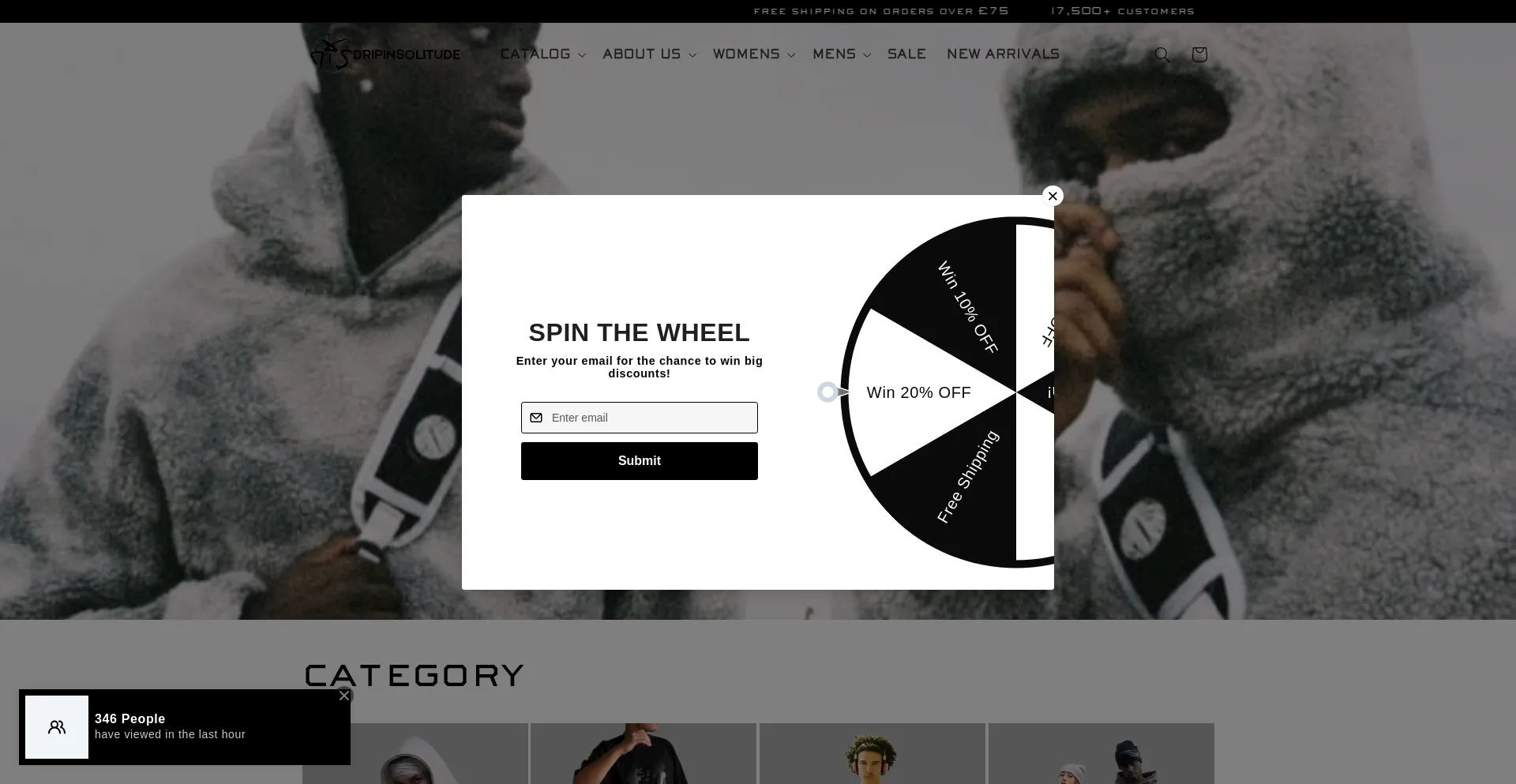 Website screenshot of Dripinsolitude.com