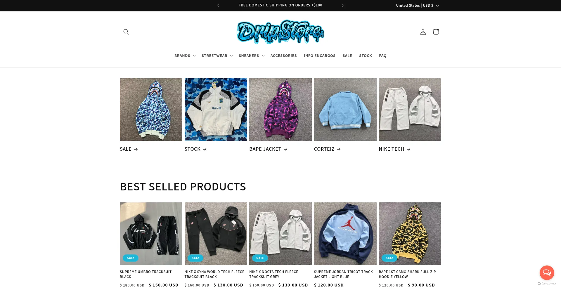 Website screenshot of Dripstore.com.ar