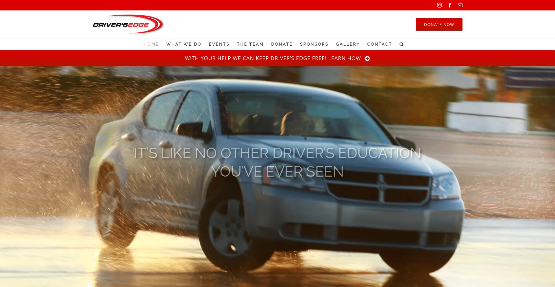 Website screenshot of Driversedge.com