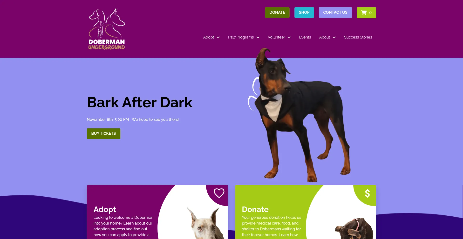 Website screenshot of Dudobes.org