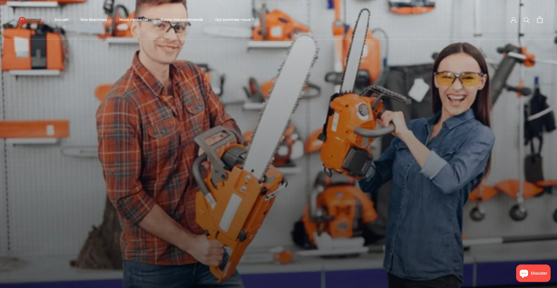 Website screenshot of Dugravotmachines.fr