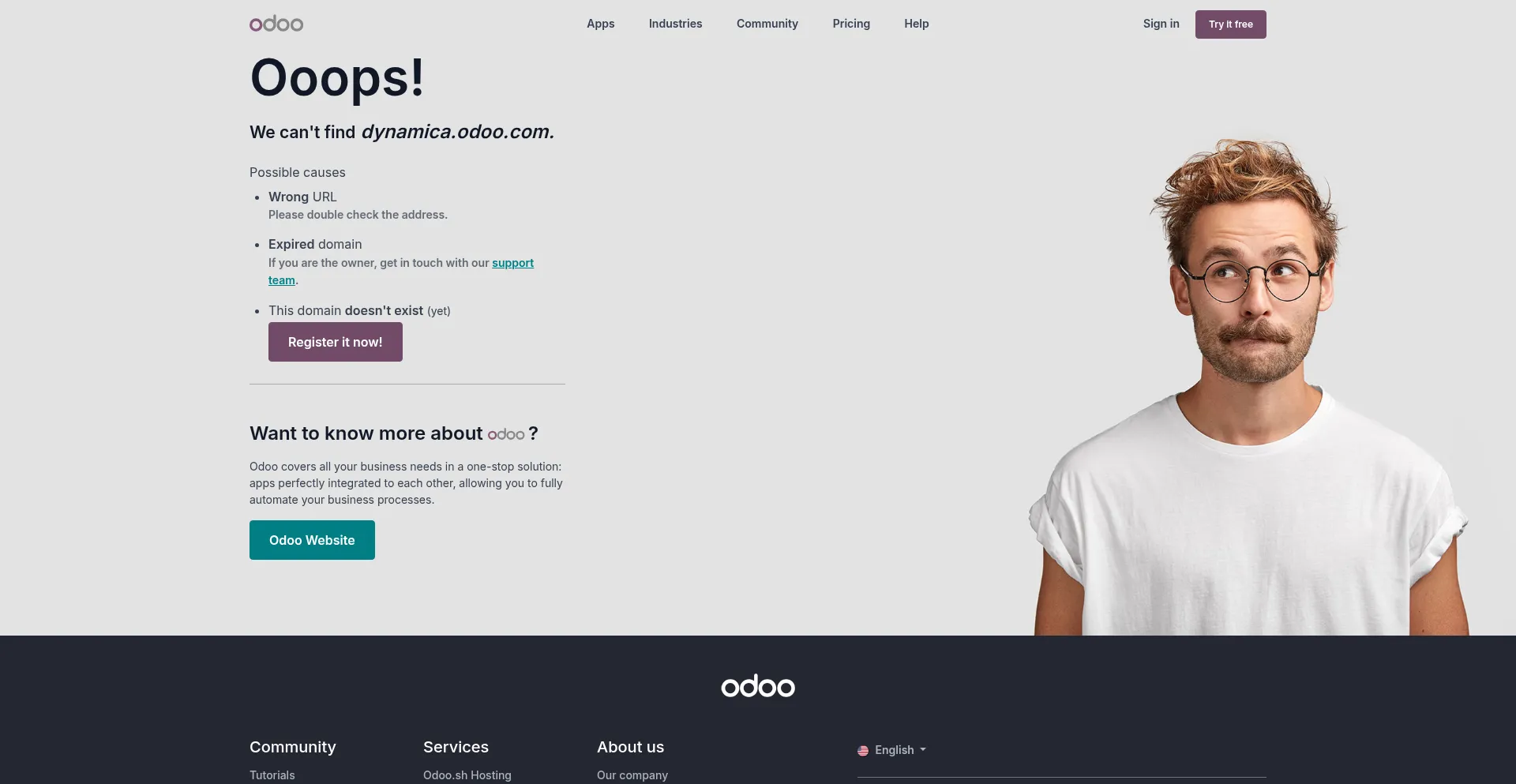Website screenshot of Dynamica.com.pa