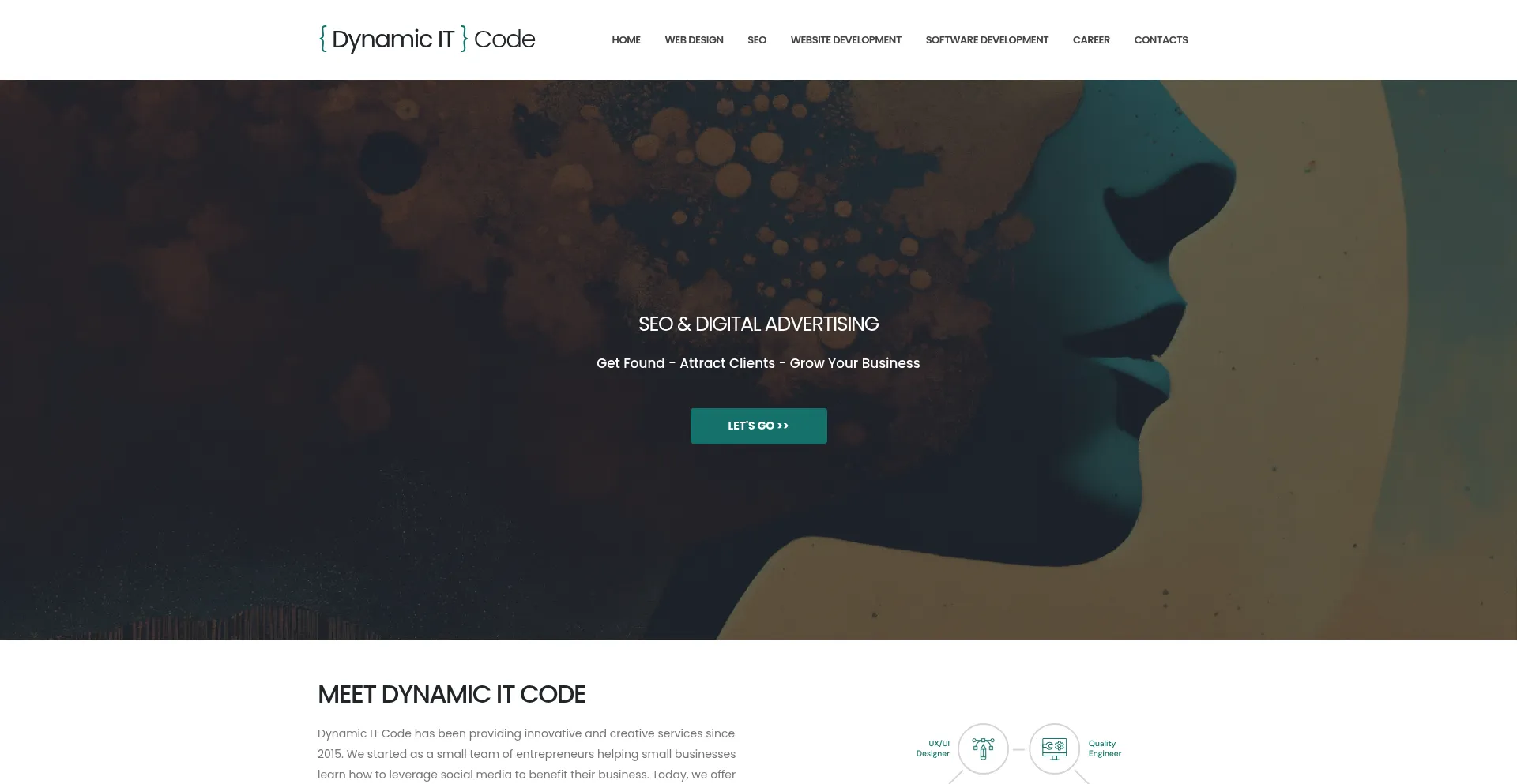 Website screenshot of Dynamicitcode.com