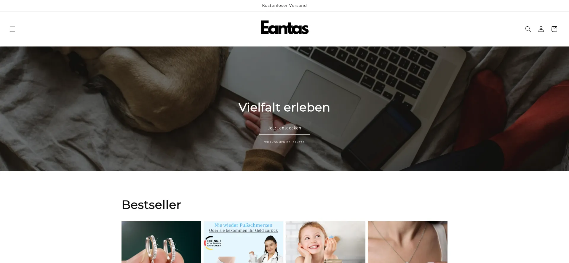 Website screenshot of Eantas.de