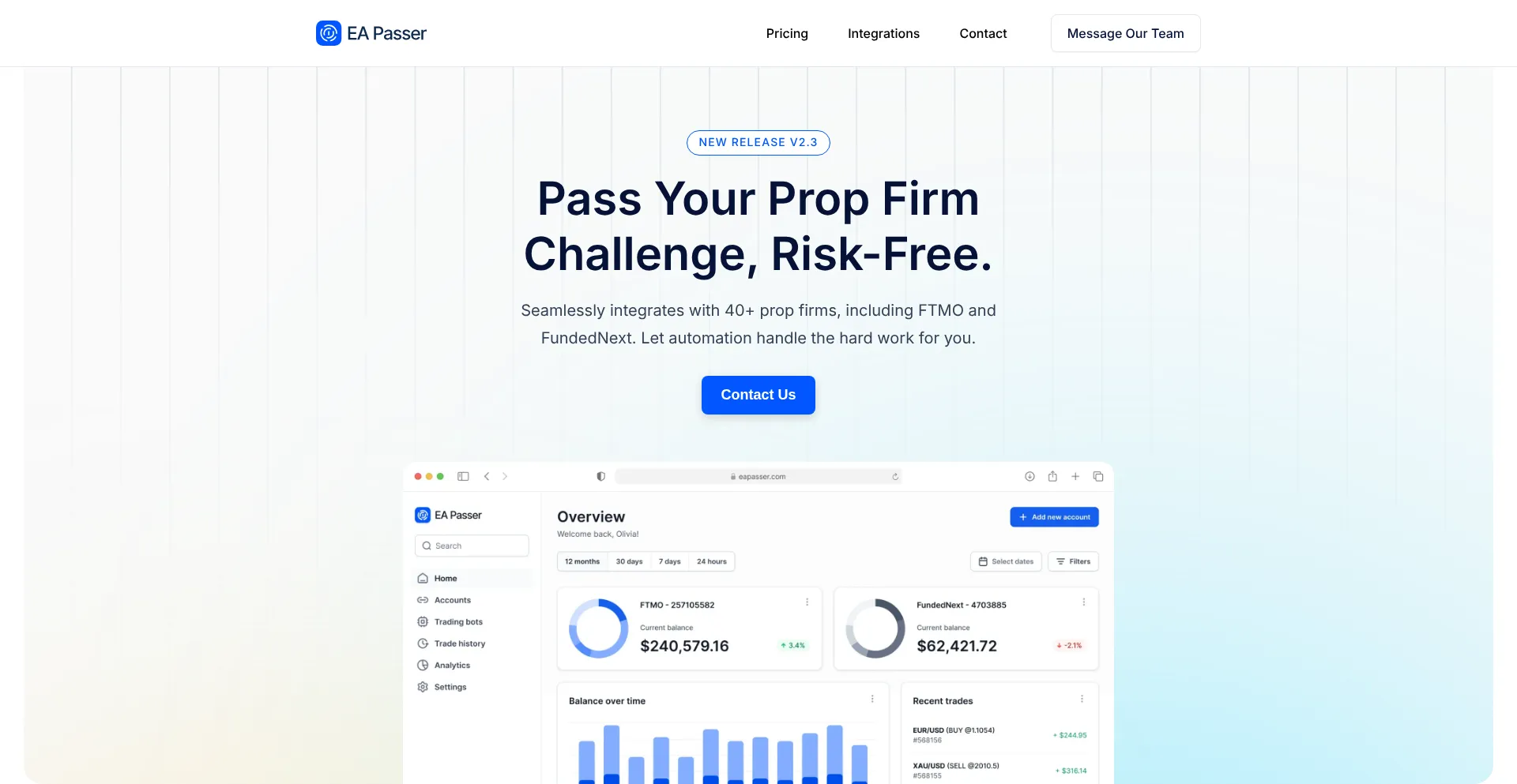 Website screenshot of Eapasser.com