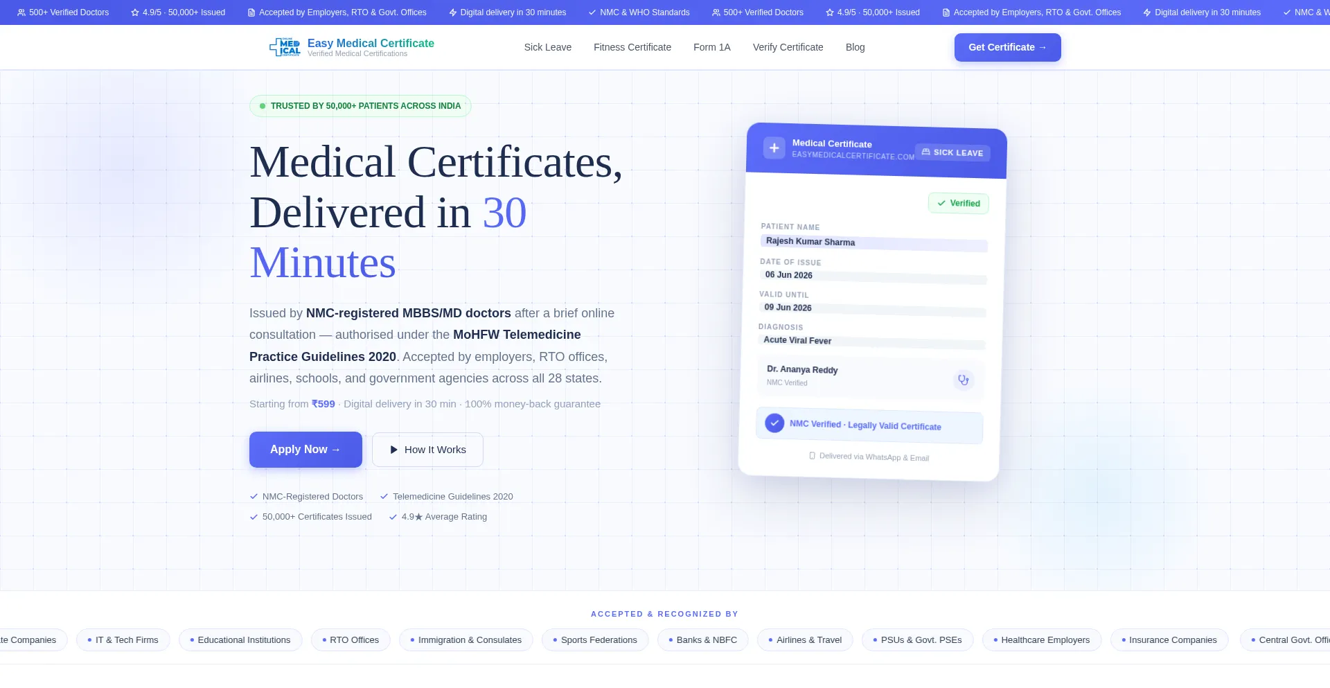 Easymedicalcertificate.com