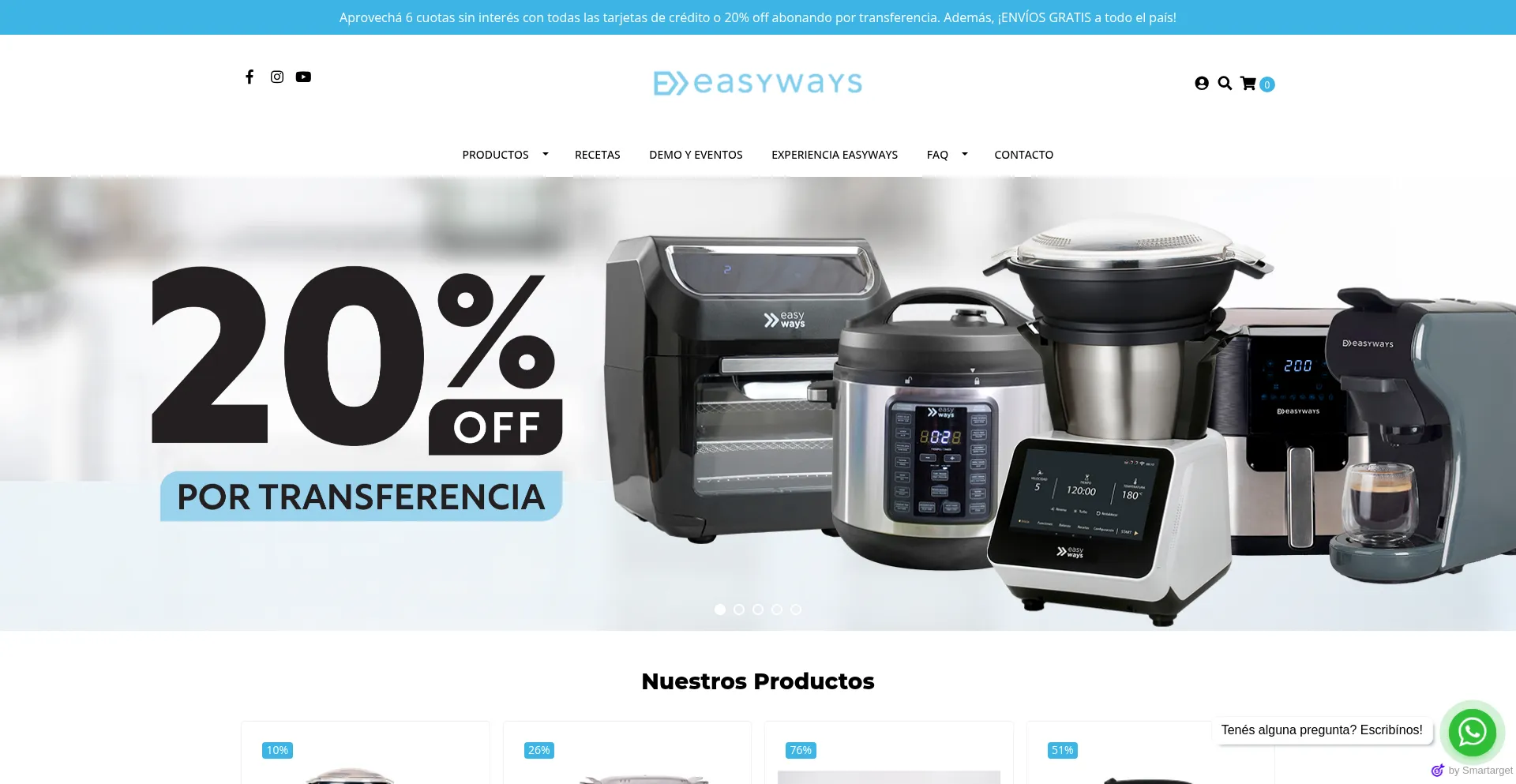 Website screenshot of Easyways.com.ar