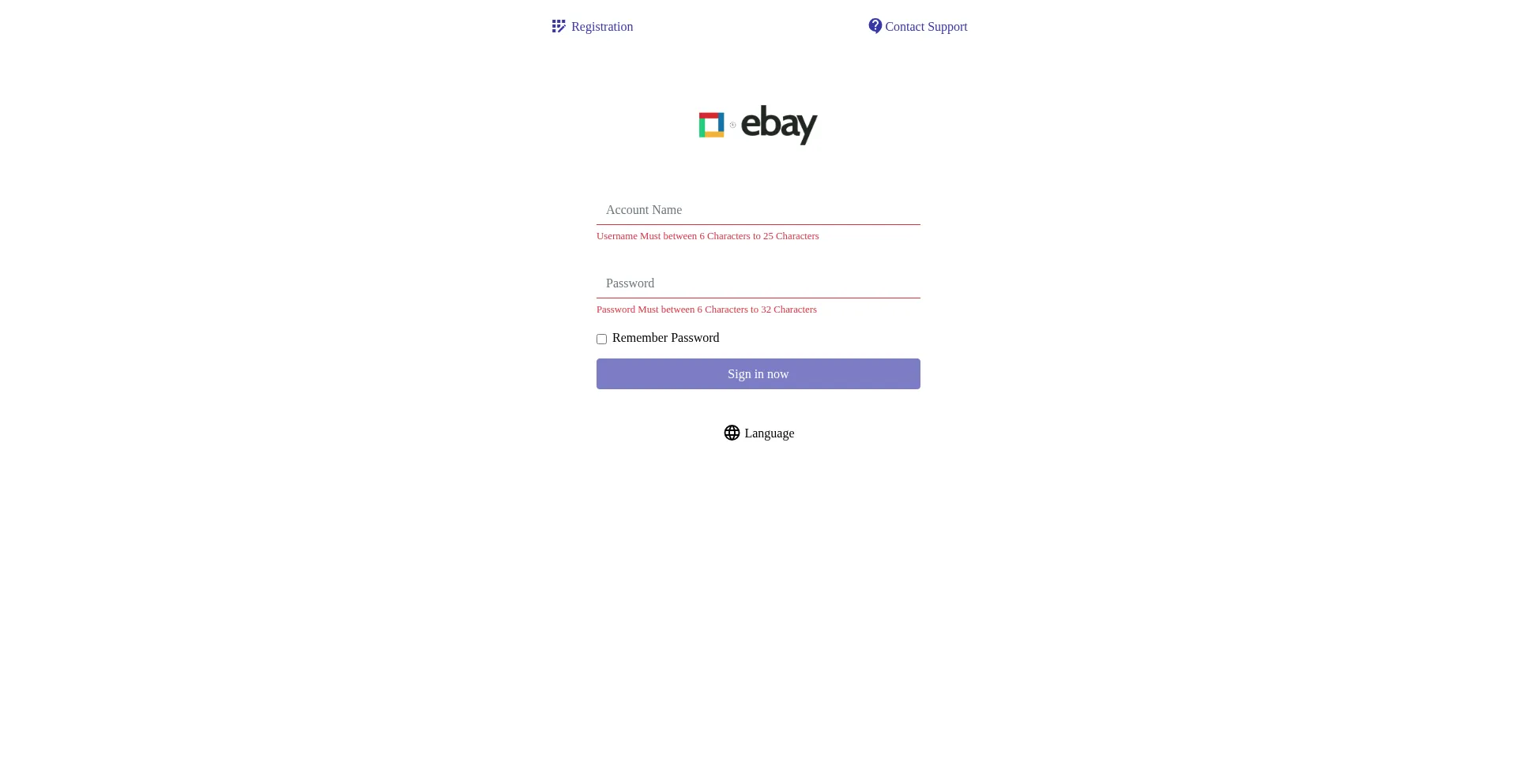 Website screenshot of Ebay1.vip