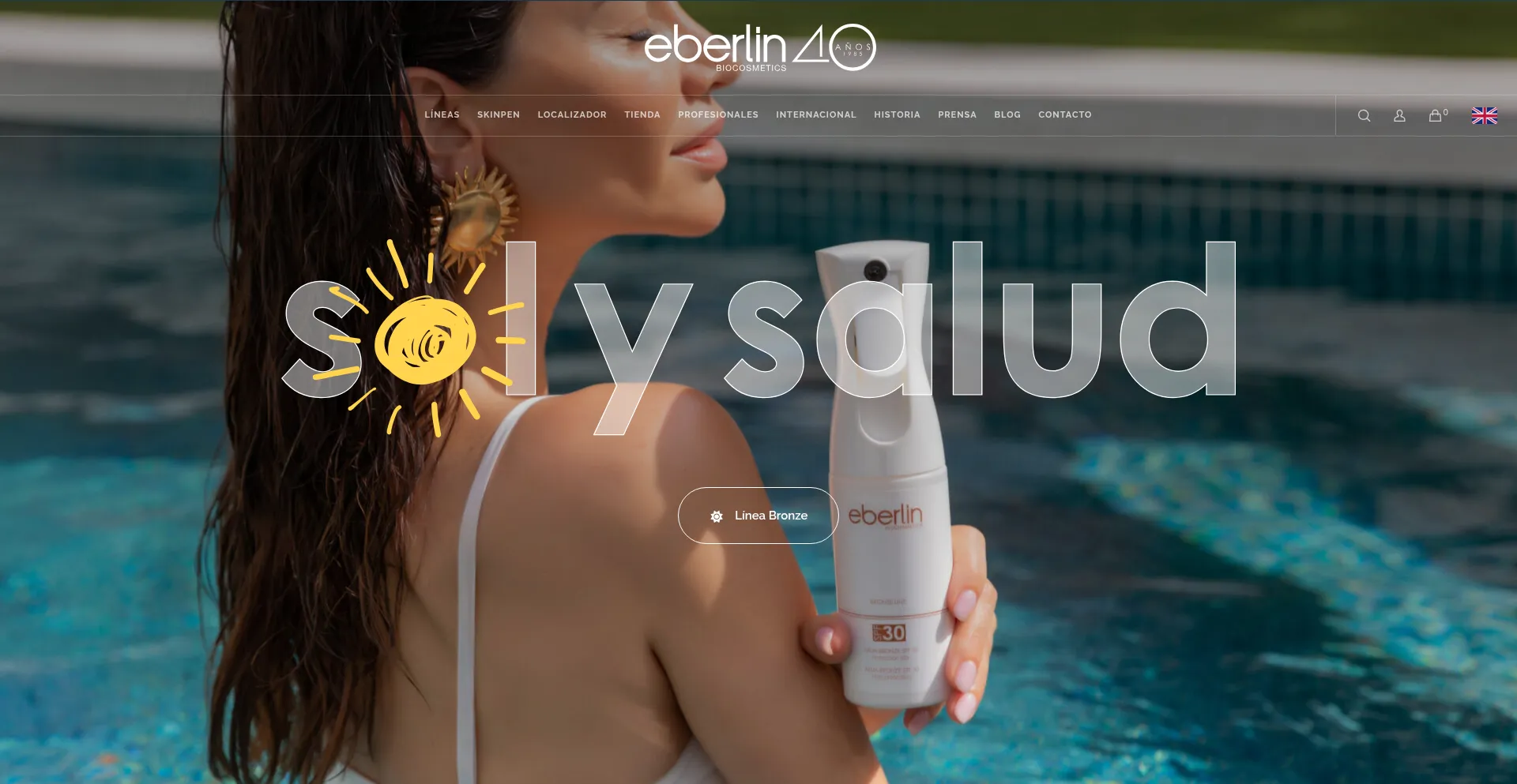 Website screenshot of Eberlinbiocosmetics.com