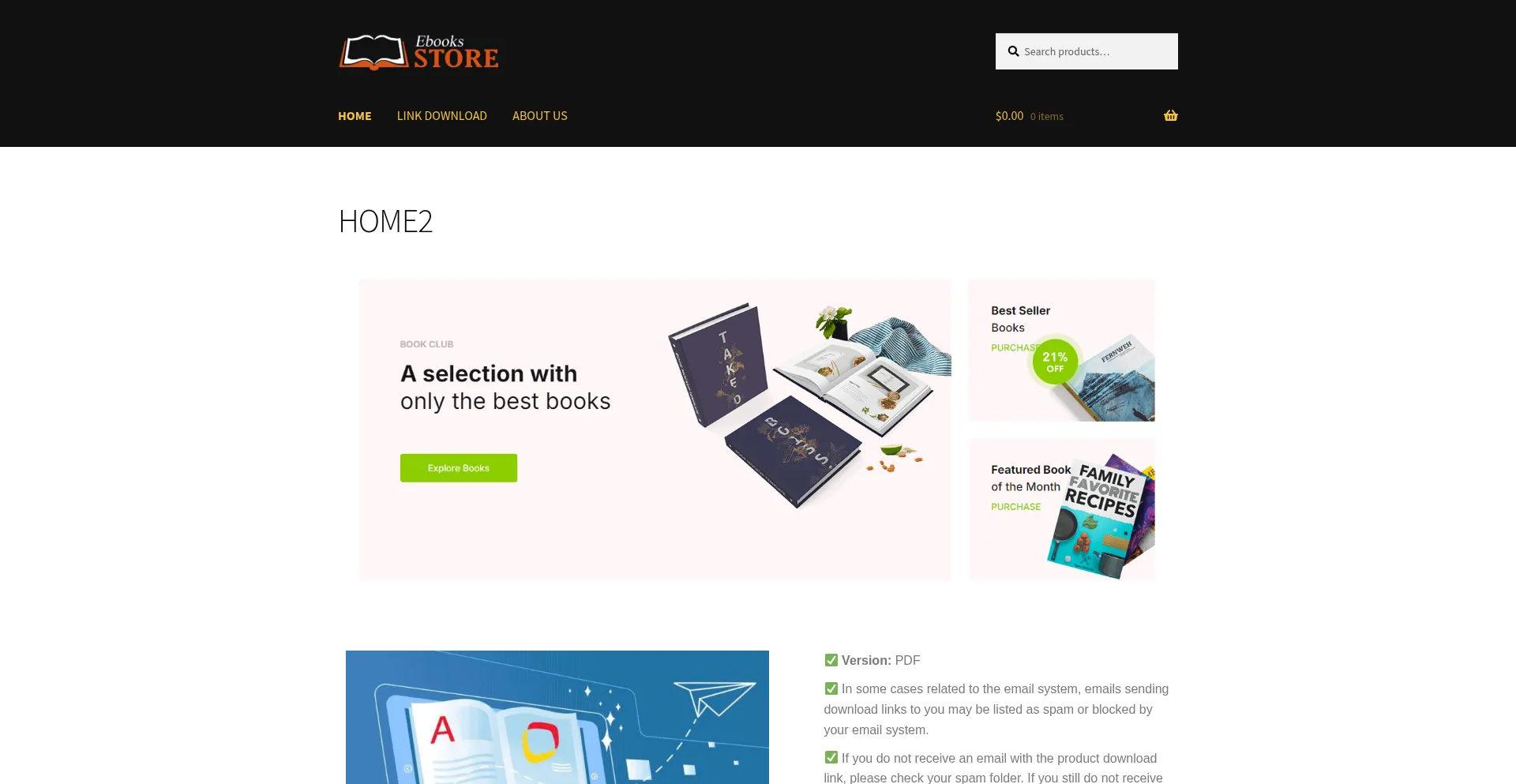 Website screenshot of Ebookdoneena.shop