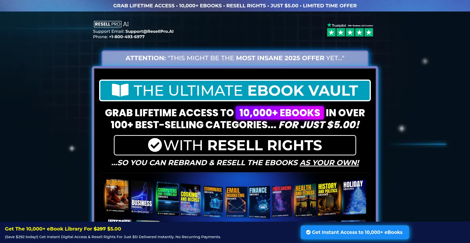 Website screenshot of Ebooks.authority-ai.com