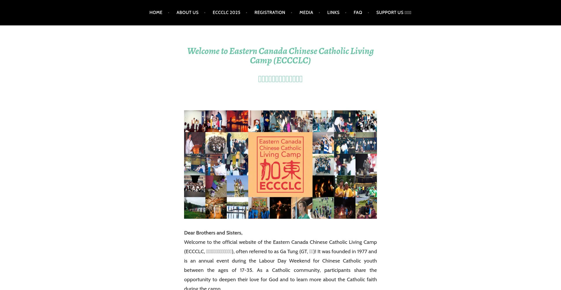 Website screenshot of Eccclc.ca