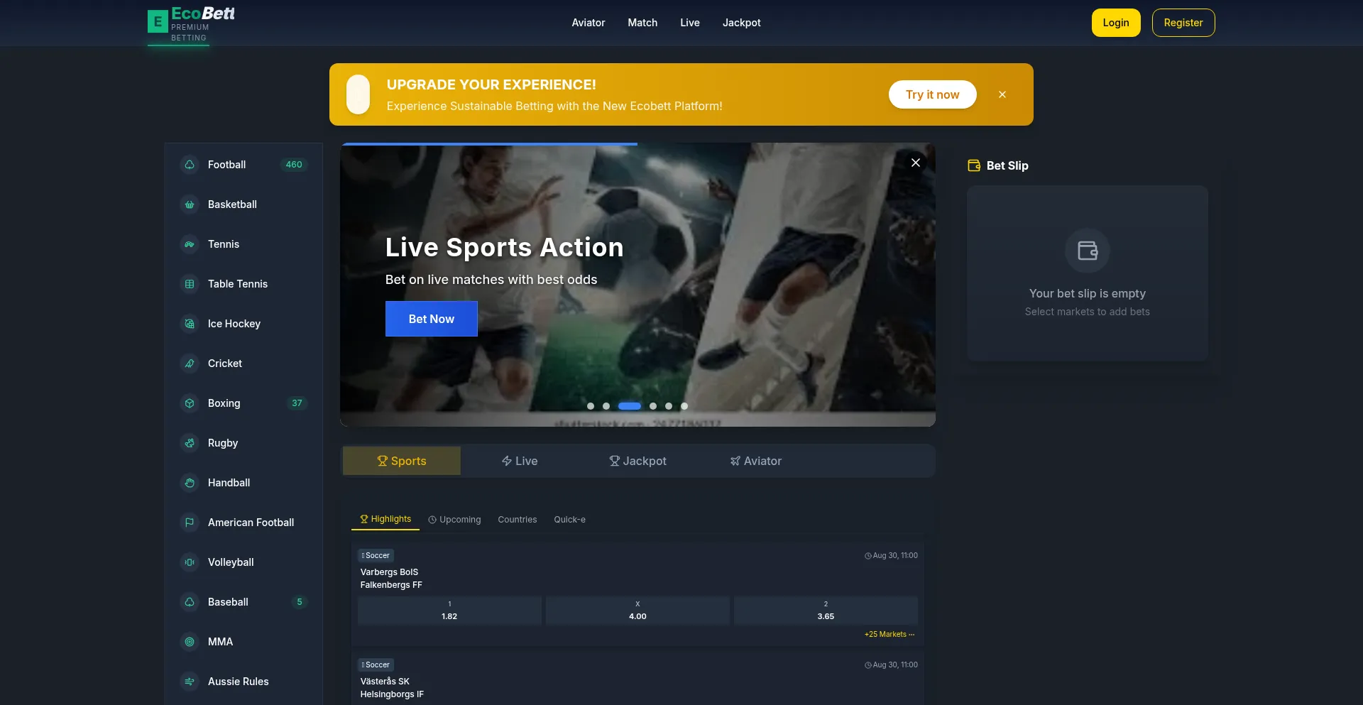 Website screenshot of Ecobett.com