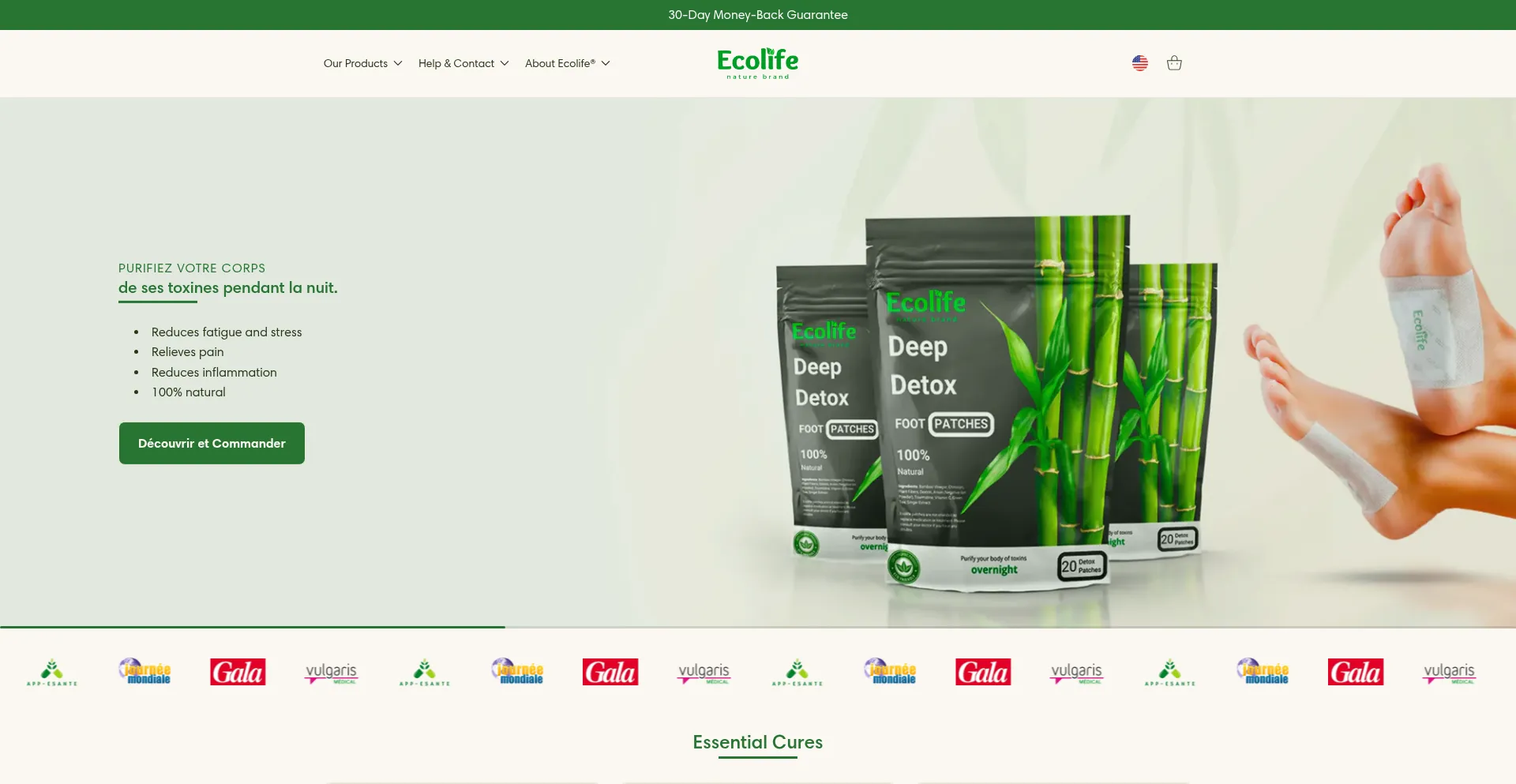 Website screenshot of Ecolifefrance.com