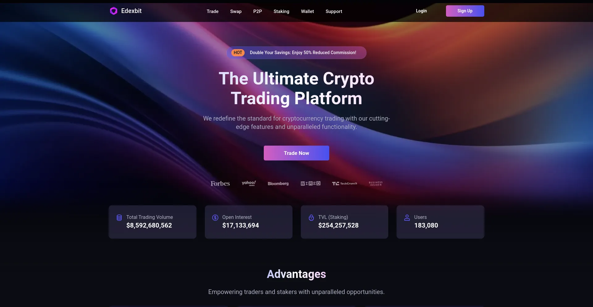 Website screenshot of Edexbit.com