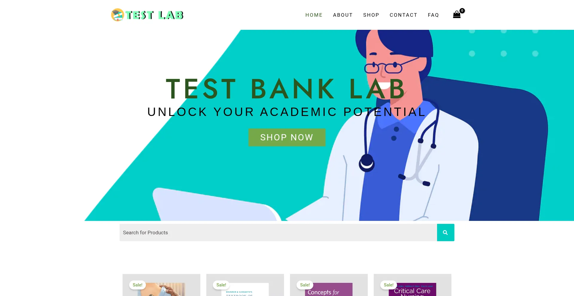 Website screenshot of Edutestlab.com