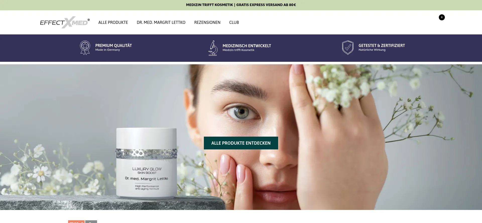 Website screenshot of Effectxmed.com