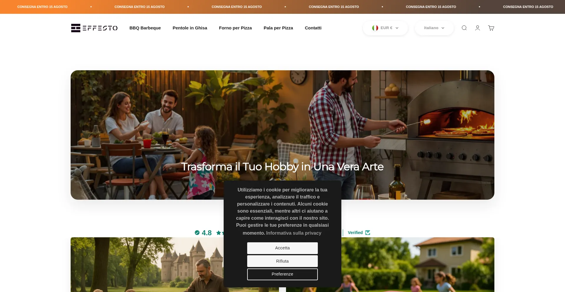 Website screenshot of Effesto.store