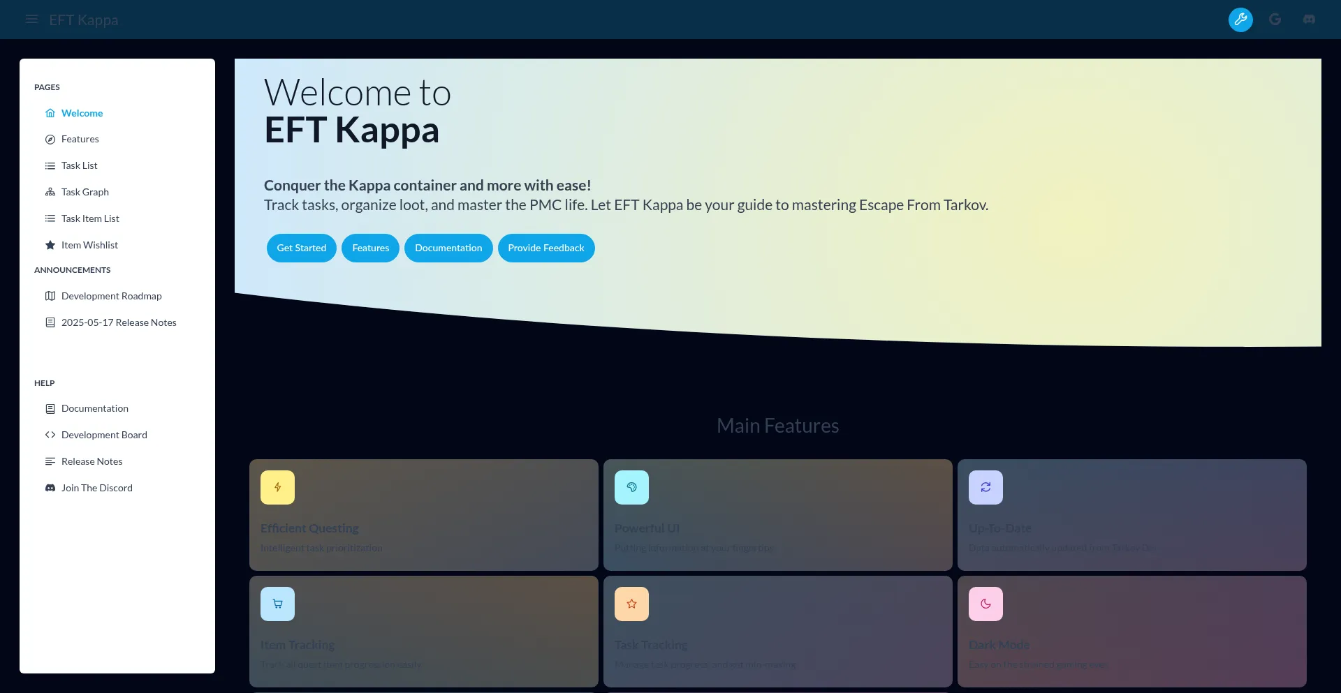 Website screenshot of Eft-kappa.com