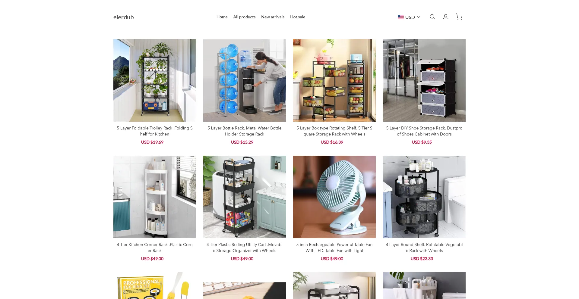 Website screenshot of Eierdub.com