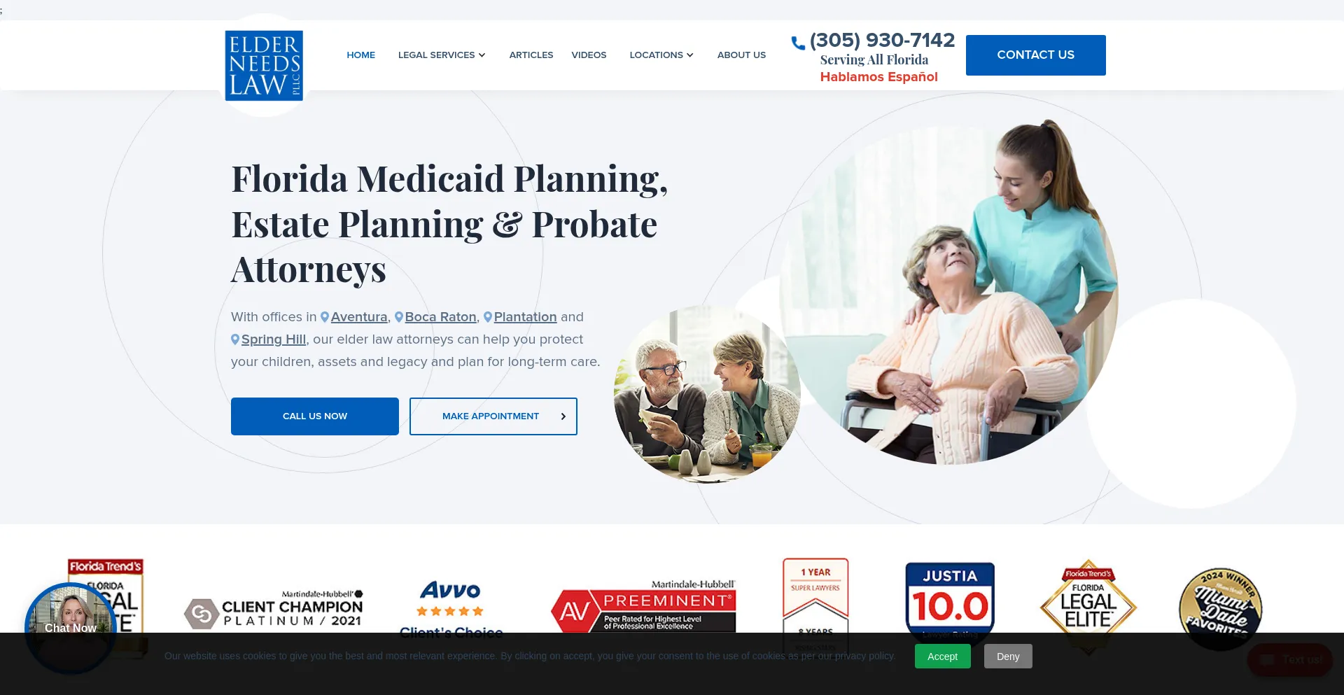 Website screenshot of Elderneedslaw.com