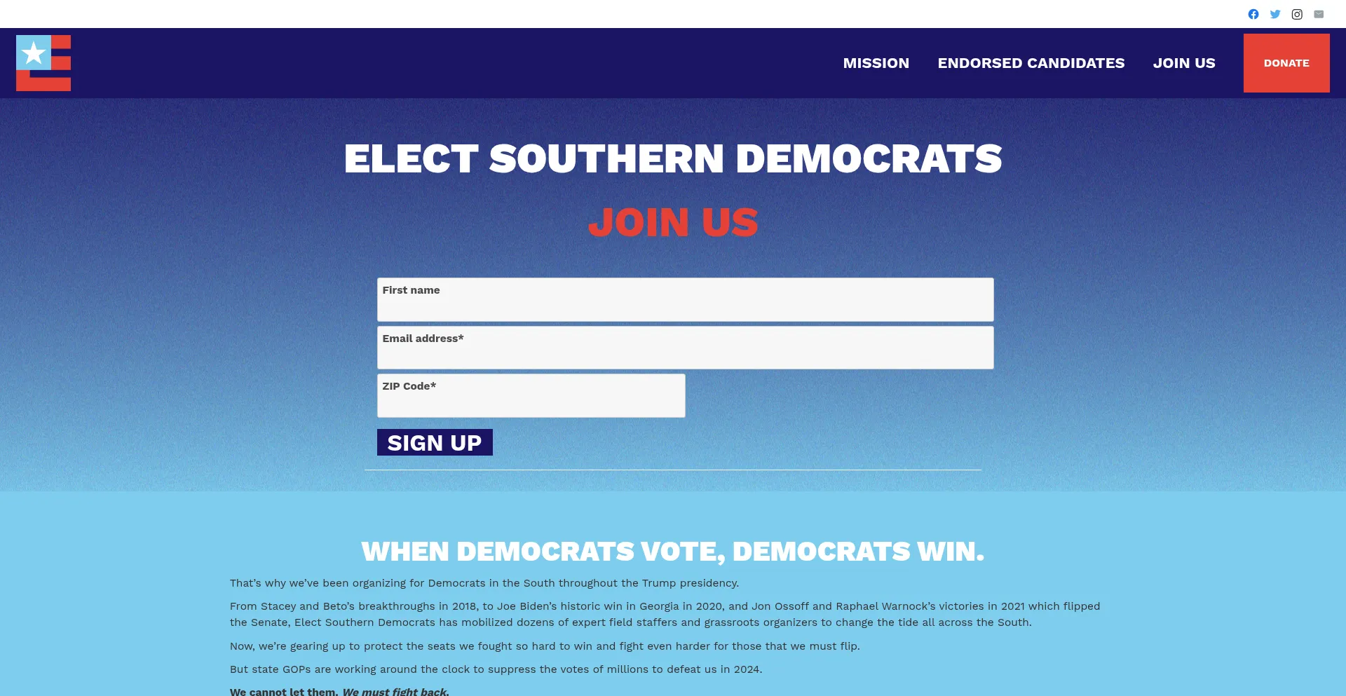 Electsoutherndemocrats.org est-il Sûr et Fiable ?