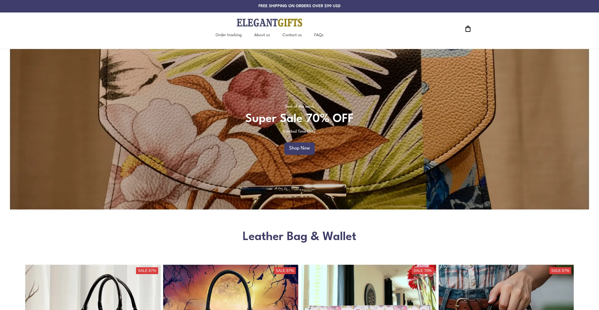 Website screenshot of Elegantgifts.shop