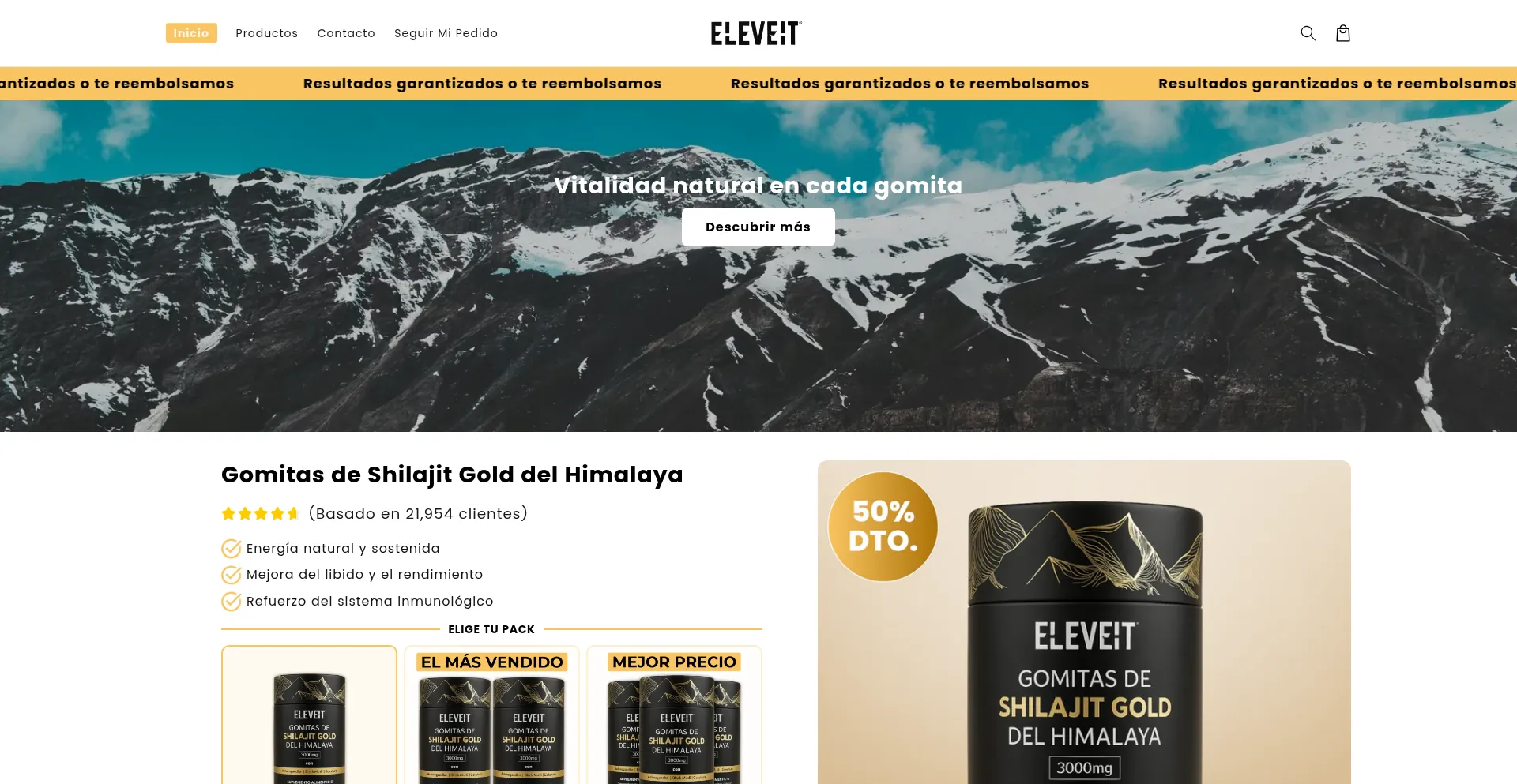 Website screenshot of Eleveitmx.shop