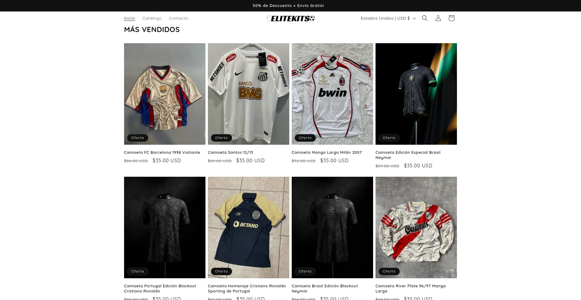 Website screenshot of Elitekitss.com