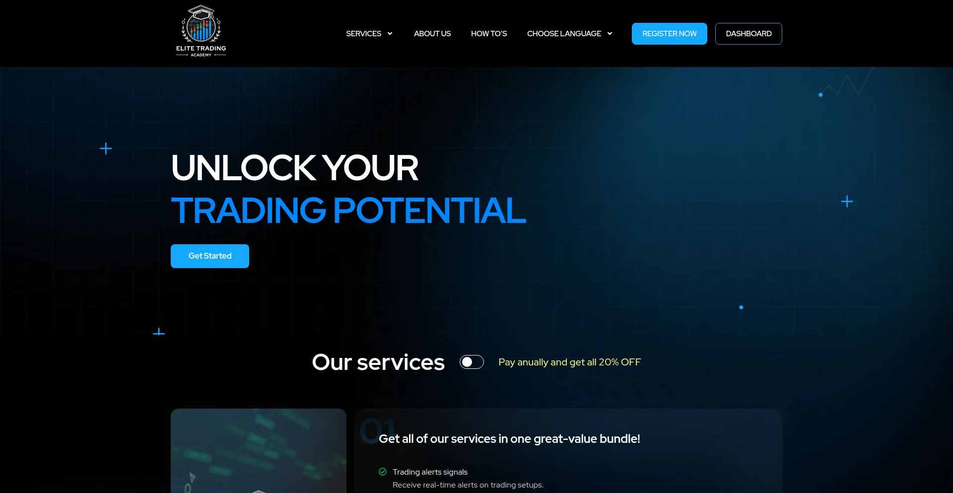 Website screenshot of Elitetradingacademy.us