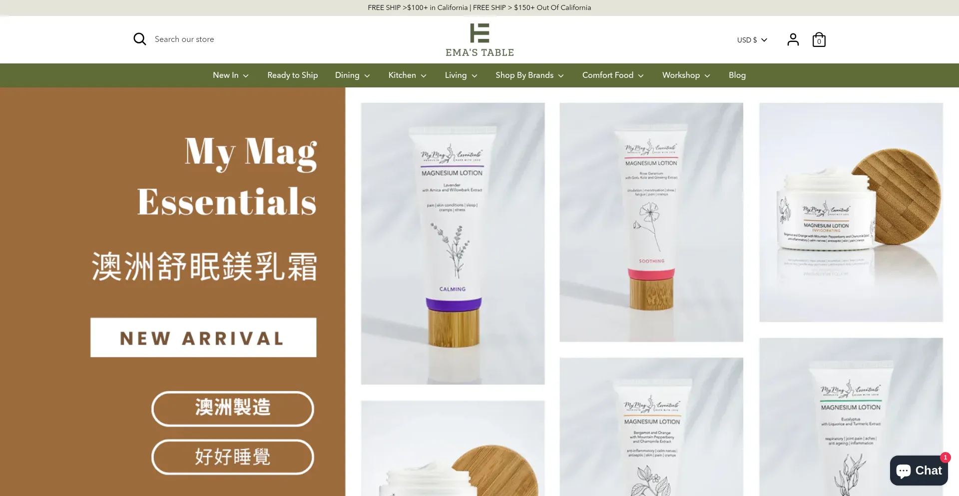 Website screenshot of Emastable.com