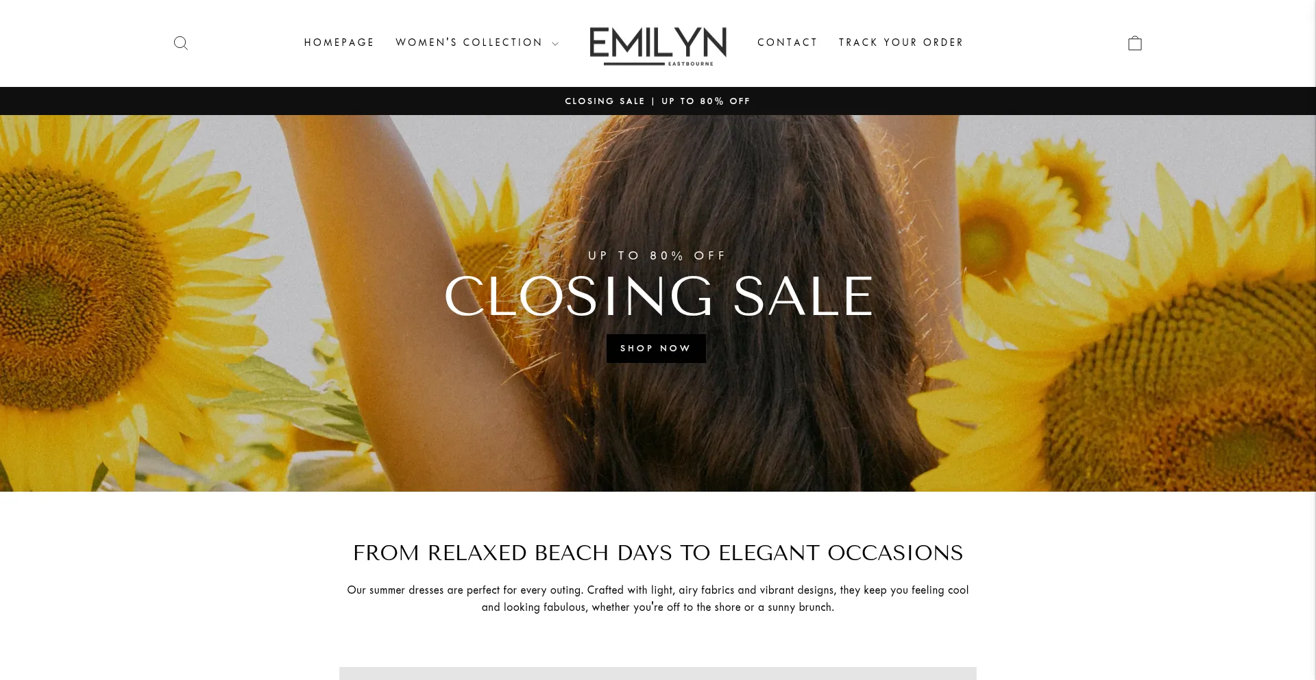 Website screenshot of Emilyn-boutique.com