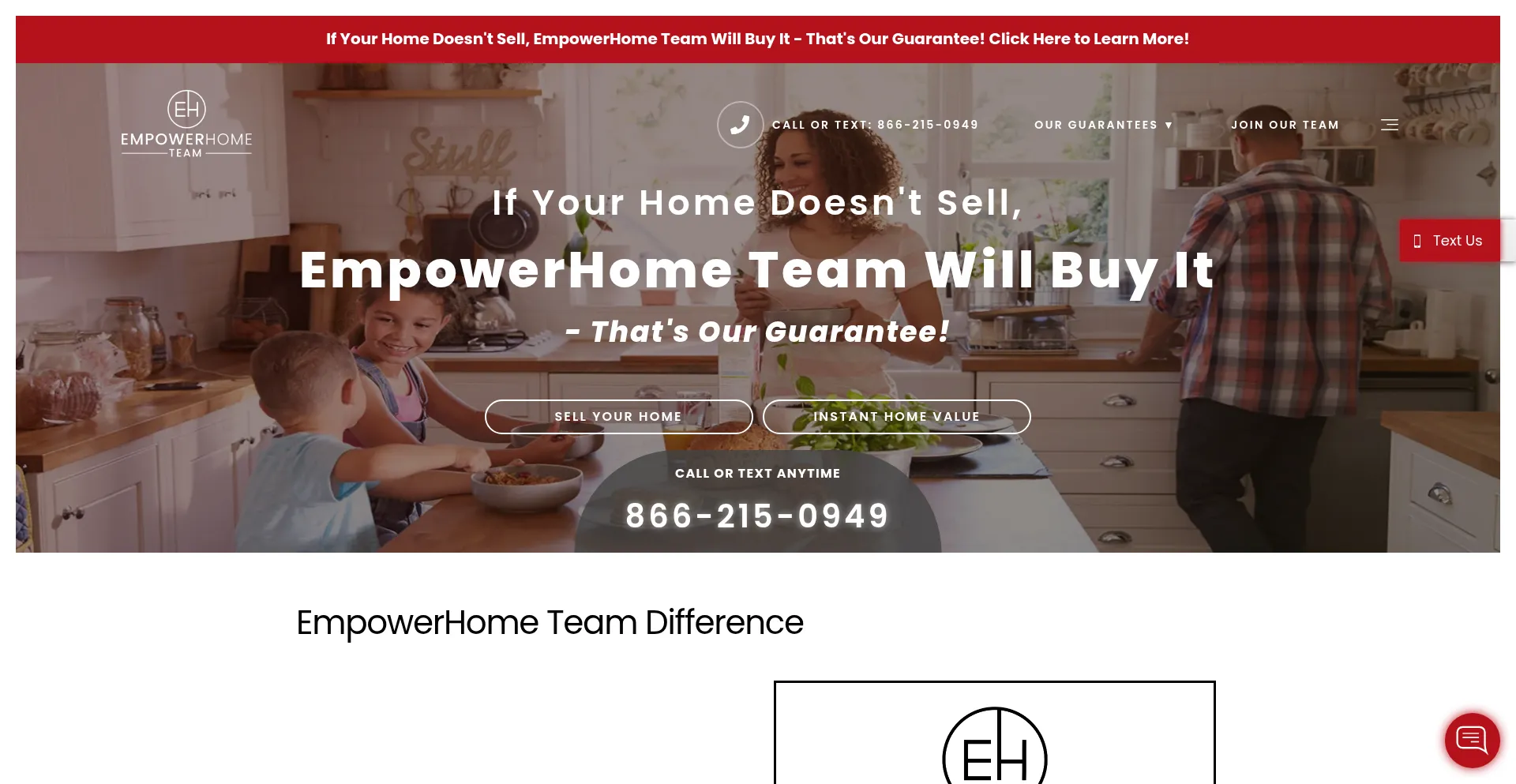 Website screenshot of Empowerhome-team.com