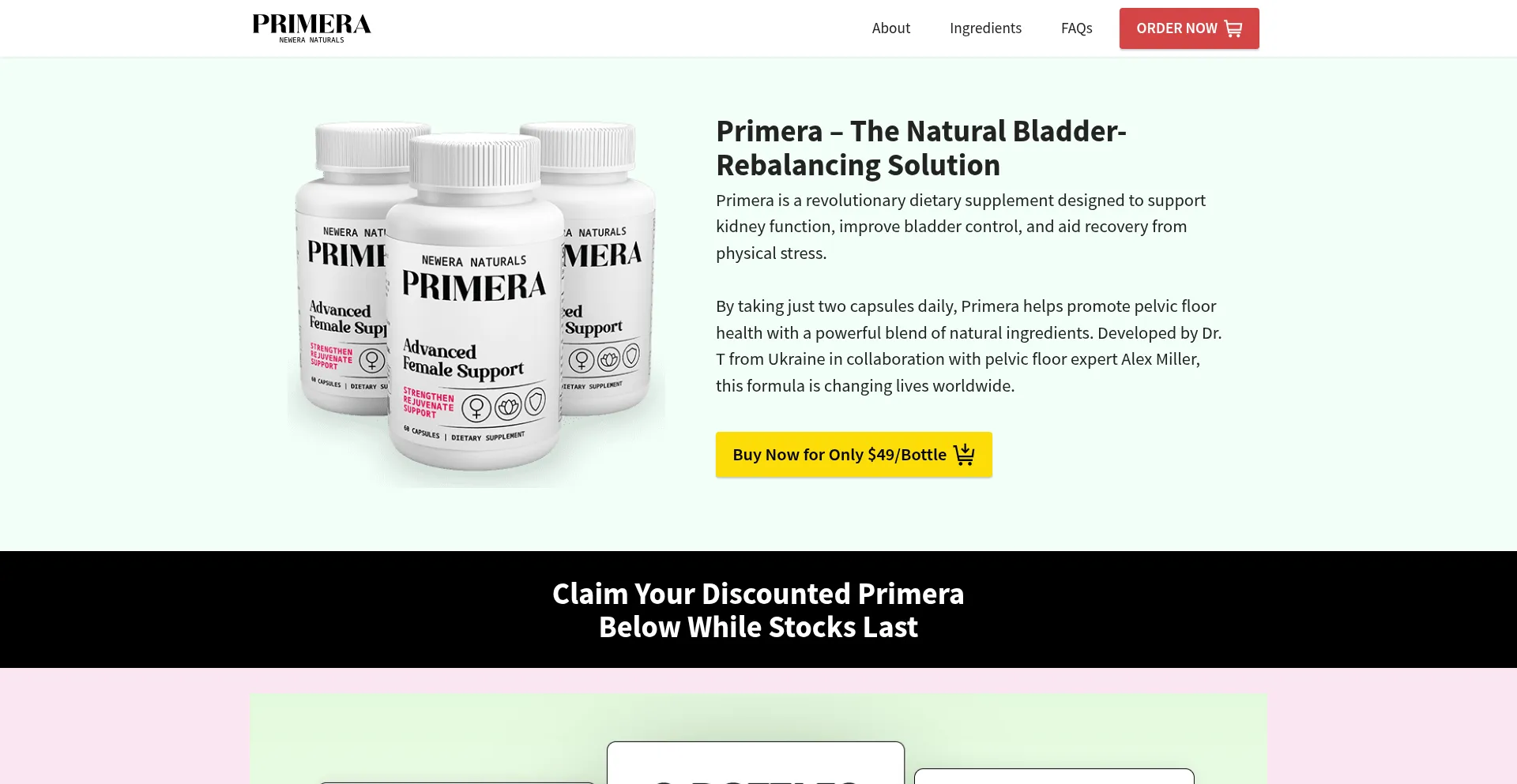 Website screenshot of En-en--primera.com