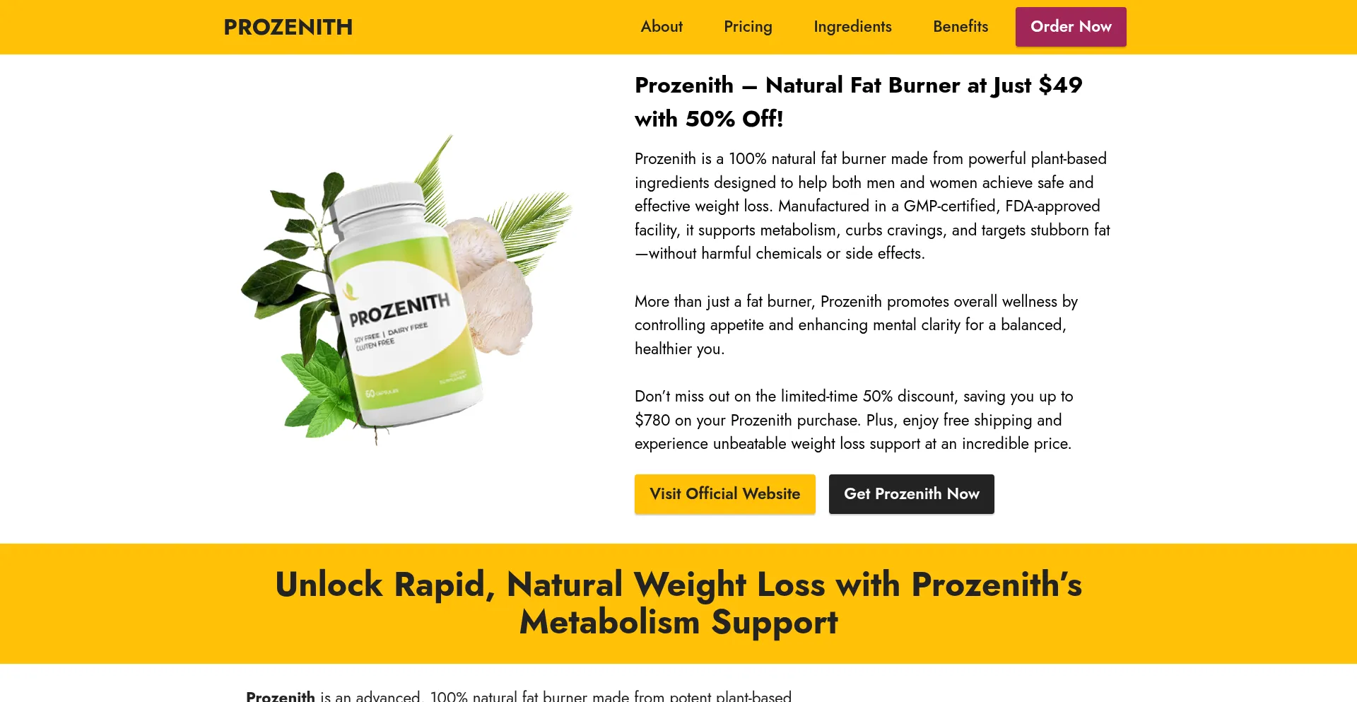 Website screenshot of En-prozenith-us.com