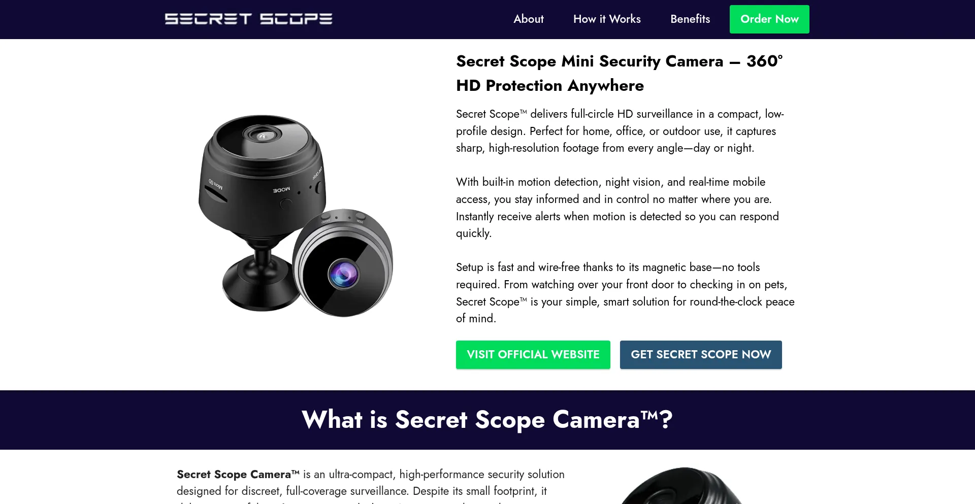 Website screenshot of En-us-secretscope.com
