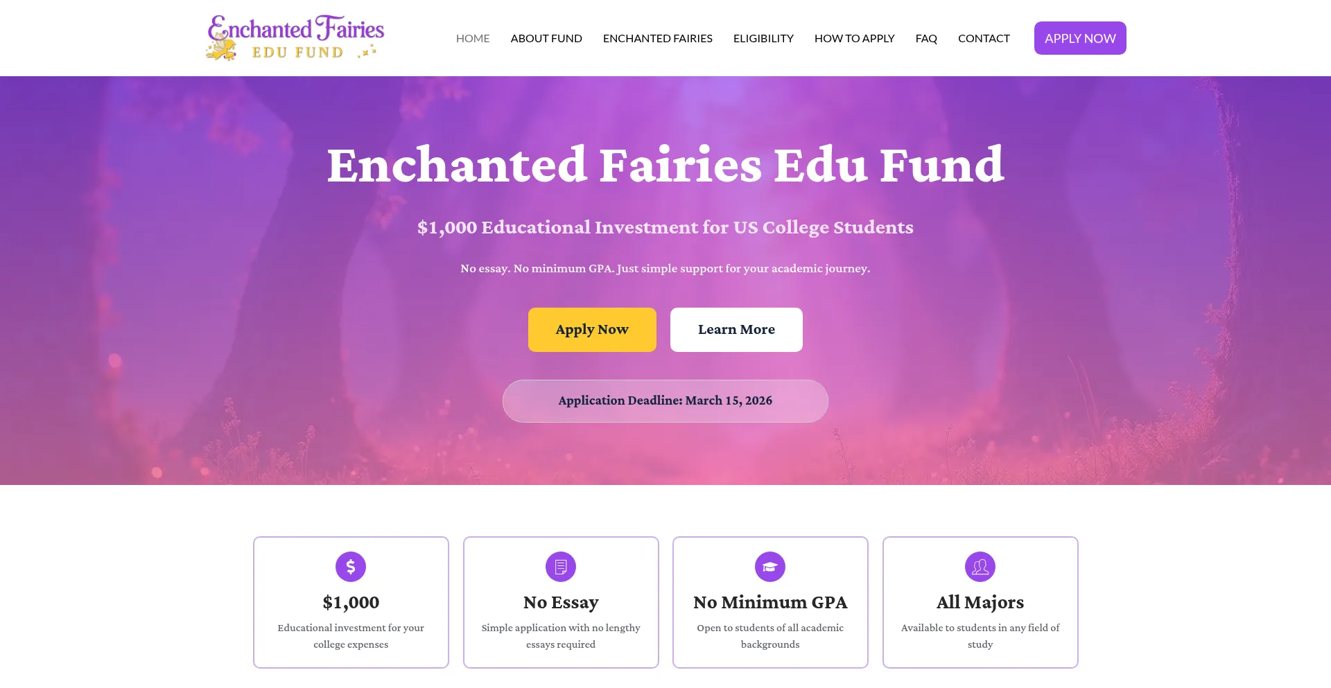 Enchantedfairiesedufund.com