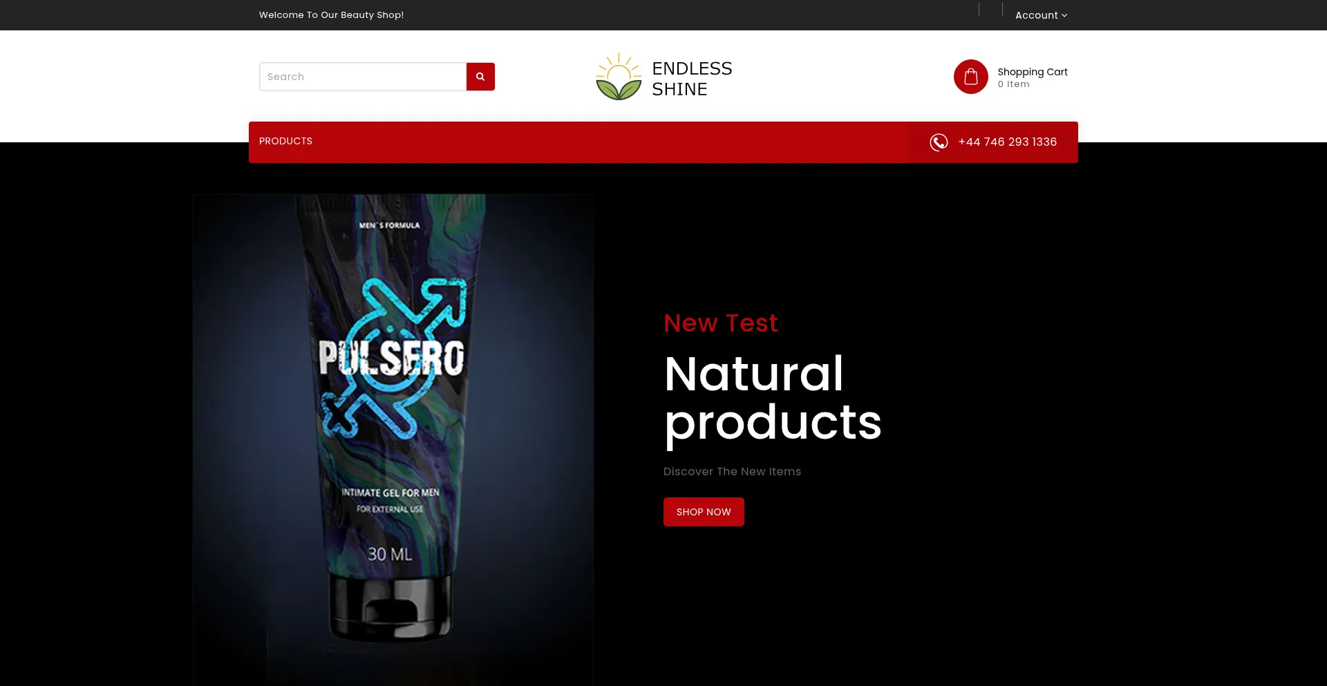 Website screenshot of Endlessshinelp.com